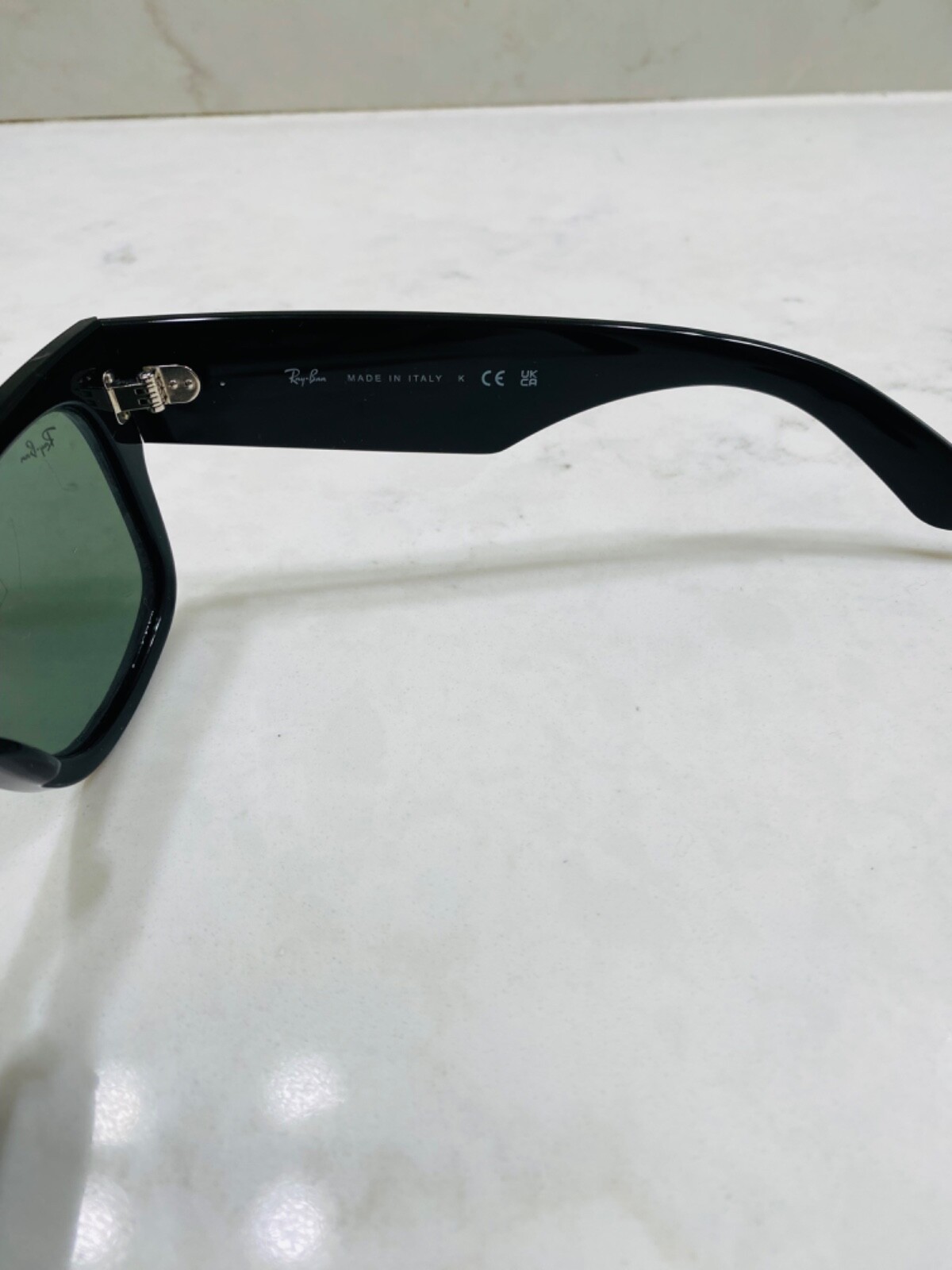 Ray-Ban RB0840S 901/31 51-21 Unisex Square Sunglasses – Black/Green