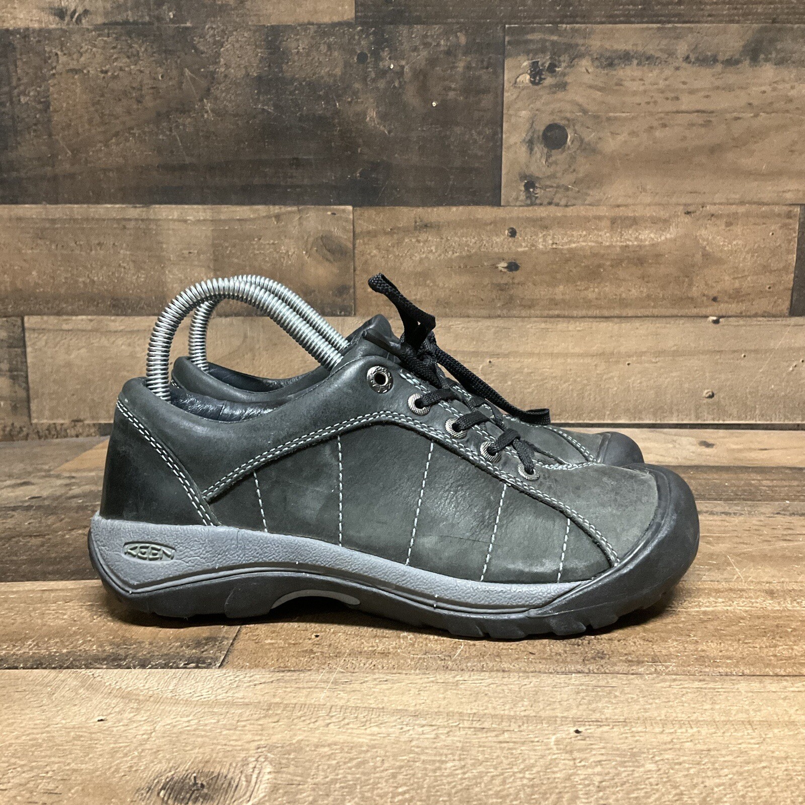 Keen Presidio Black Leather Lace Up Hiking/Walking/Work Oxford Shoes Women’s 6.5