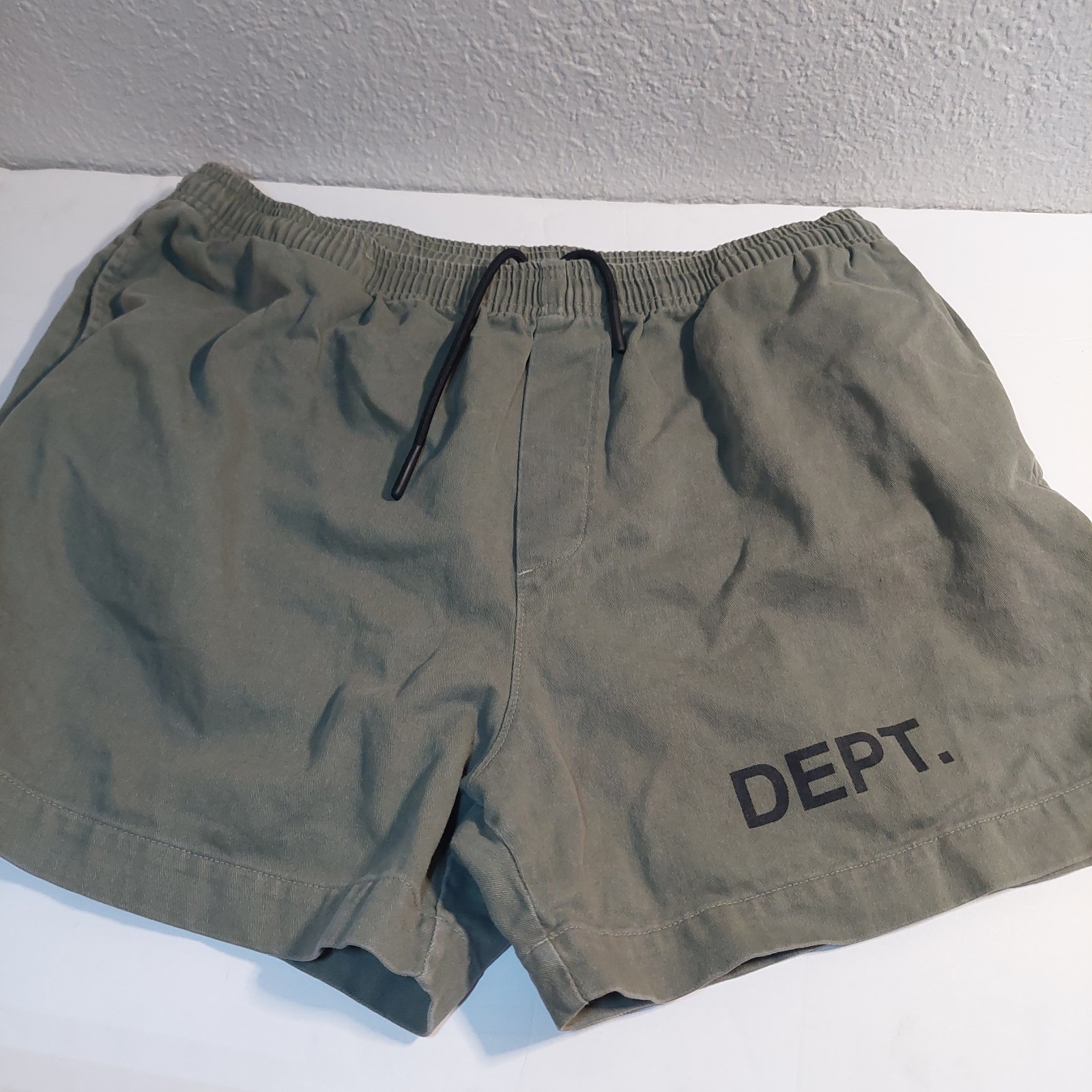 Gallery Dept. Zuma Drawstring Shorts, Olive Green, Size XL