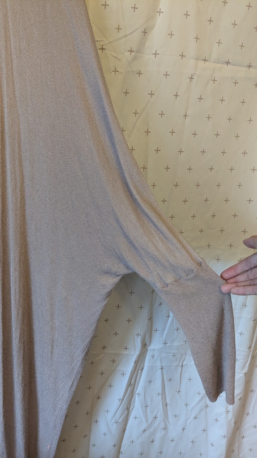 Forever 21 plus size 1X dolman style open front drape cardigan in taupe