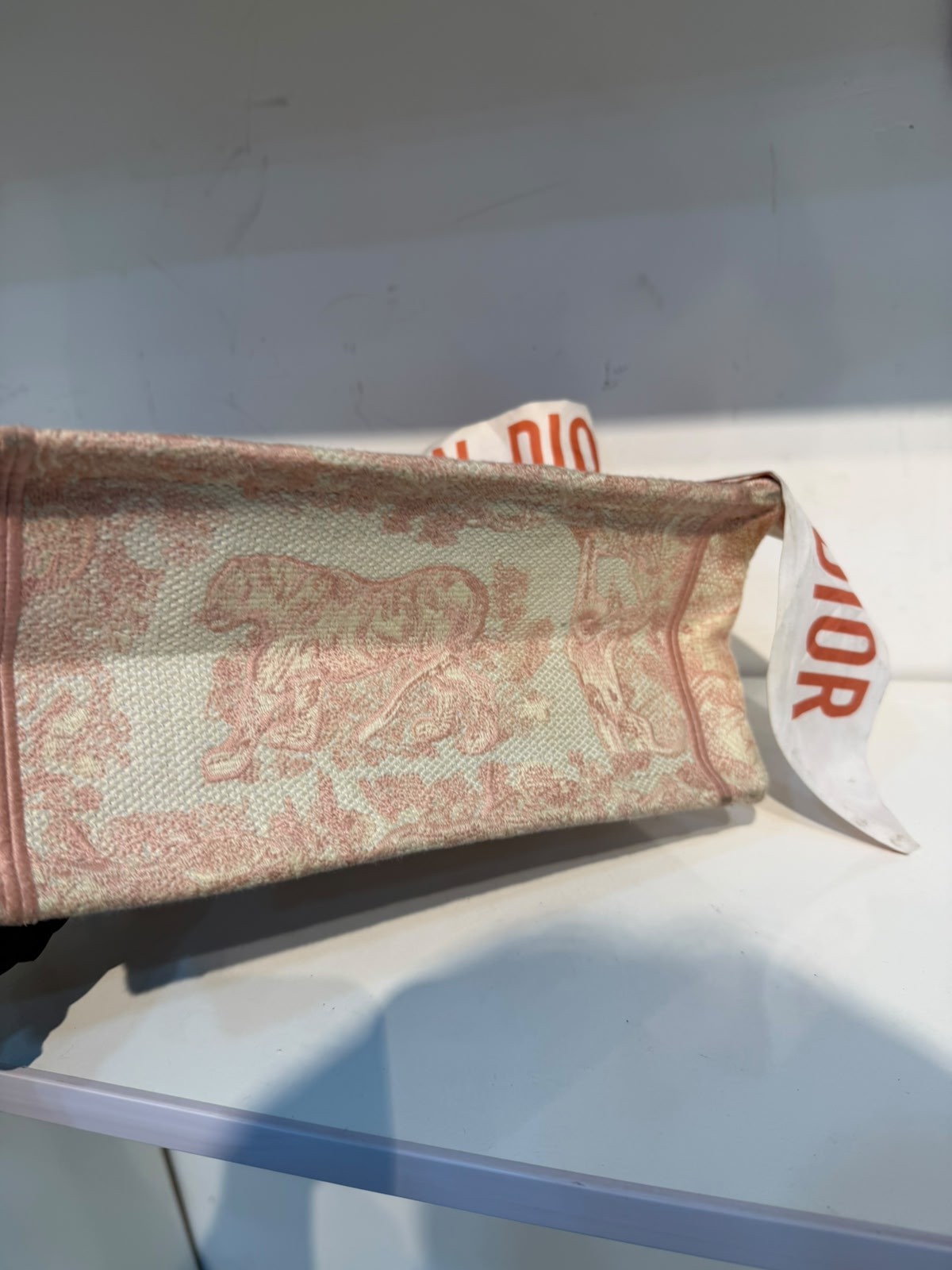 Christian Dior Medium Book Tote Pink Toile de Jouy Sauvage Embroidered Bag