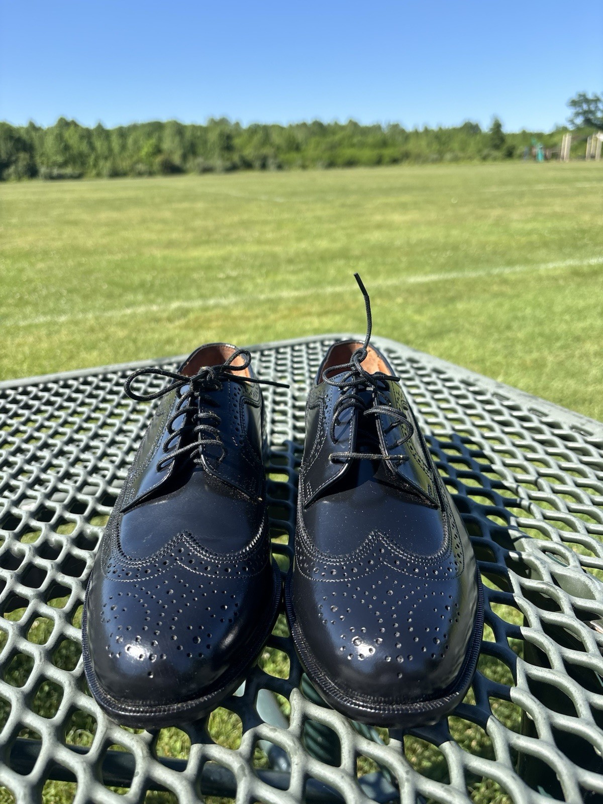 Bostonian Classic First Flex Men Size 9M Black Leather Wingtip Dress Shoes