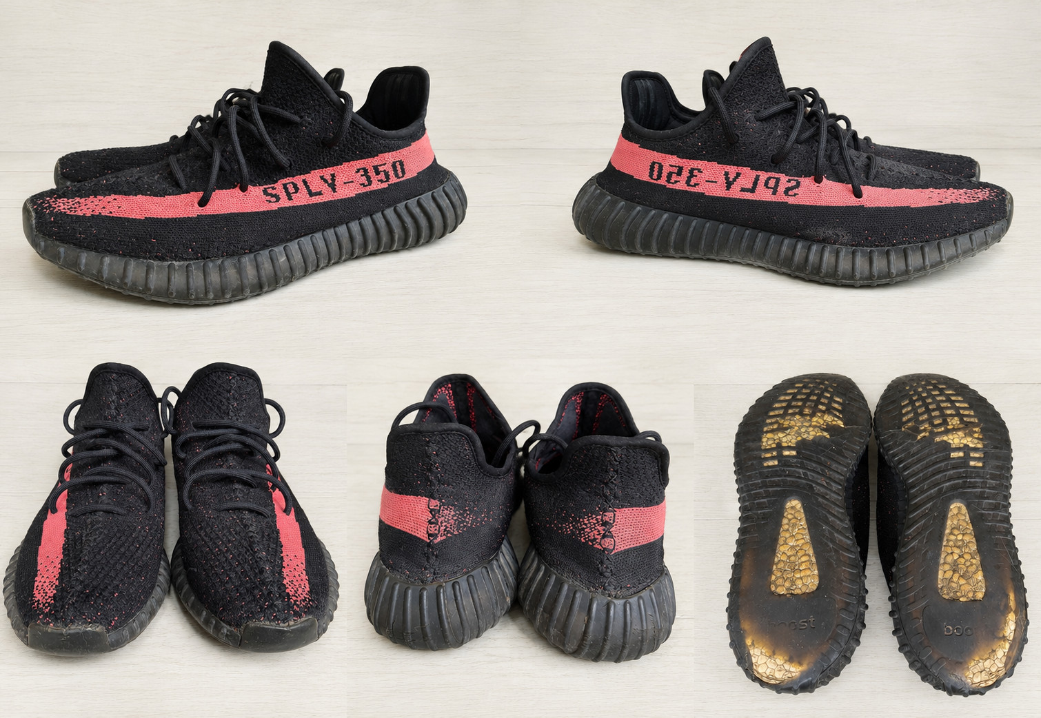 Yeezy Boost 350 V2 Bred Black Red Men’s Size 11 Pre-Owned