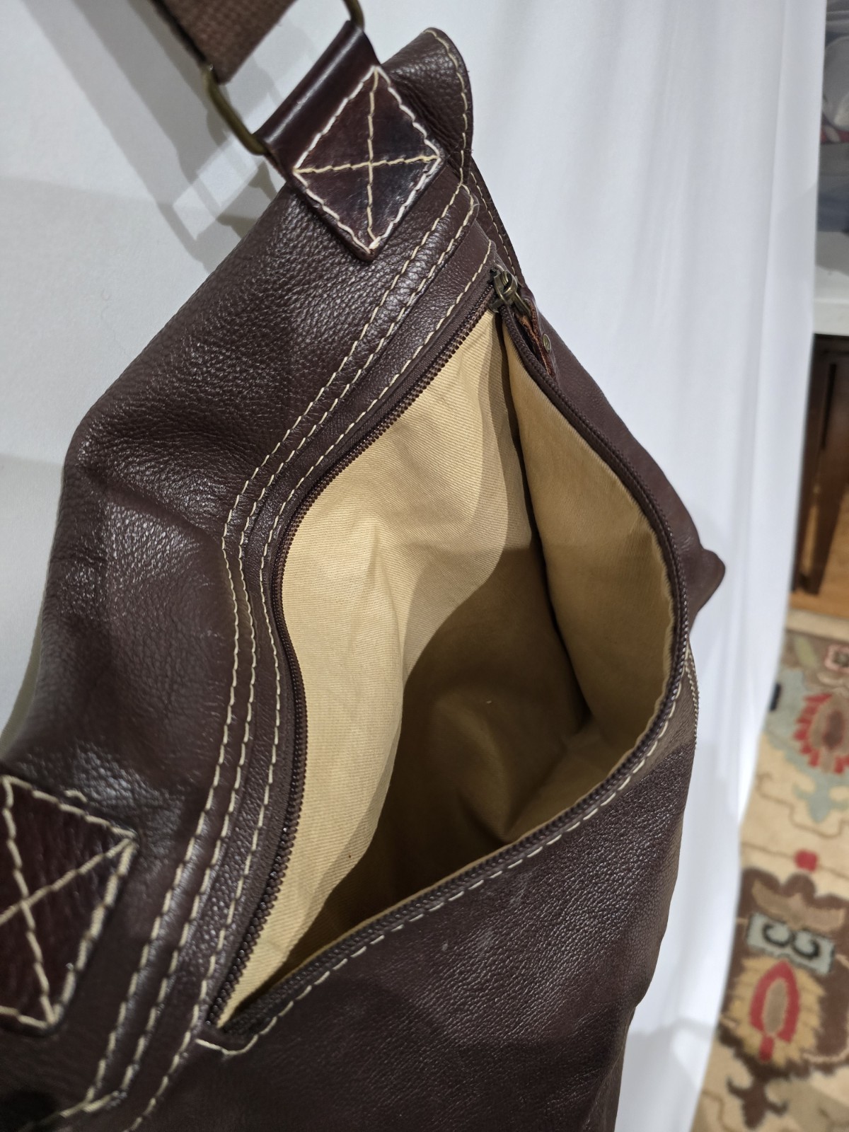 claudia firenze Brown Saddlebag Italian leather Shoulder/crossbody Bag
