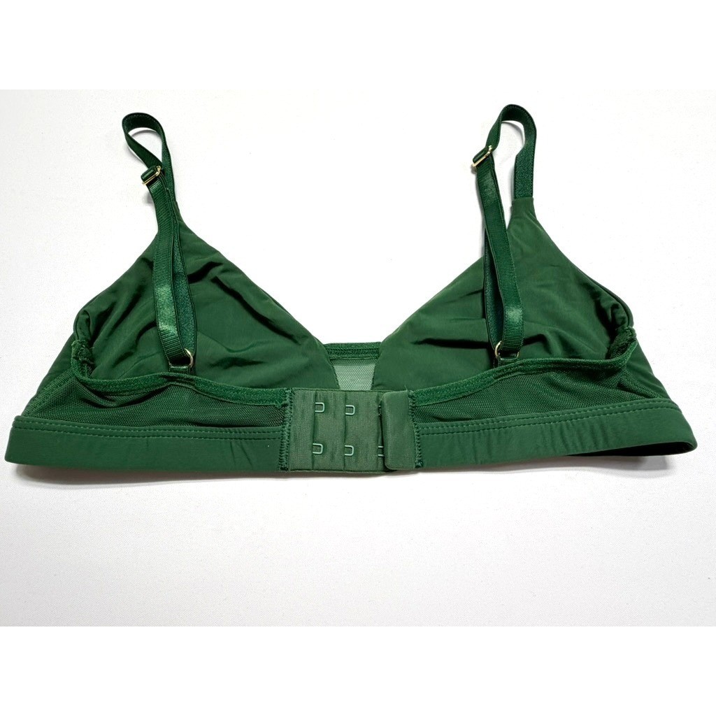 Pepper Bralette Triangle Bra XS Green Minimalist Small Chest Comfort