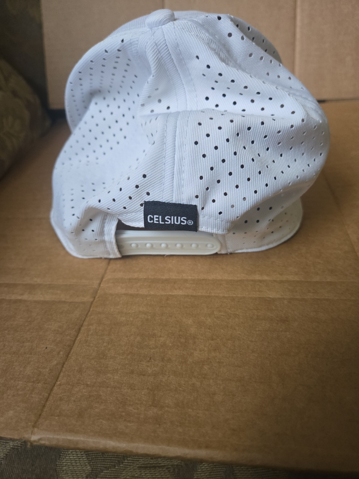 Celsius Energy Drink SNAPBACK Hat Cap White Black Fit Size OSFM Breathable