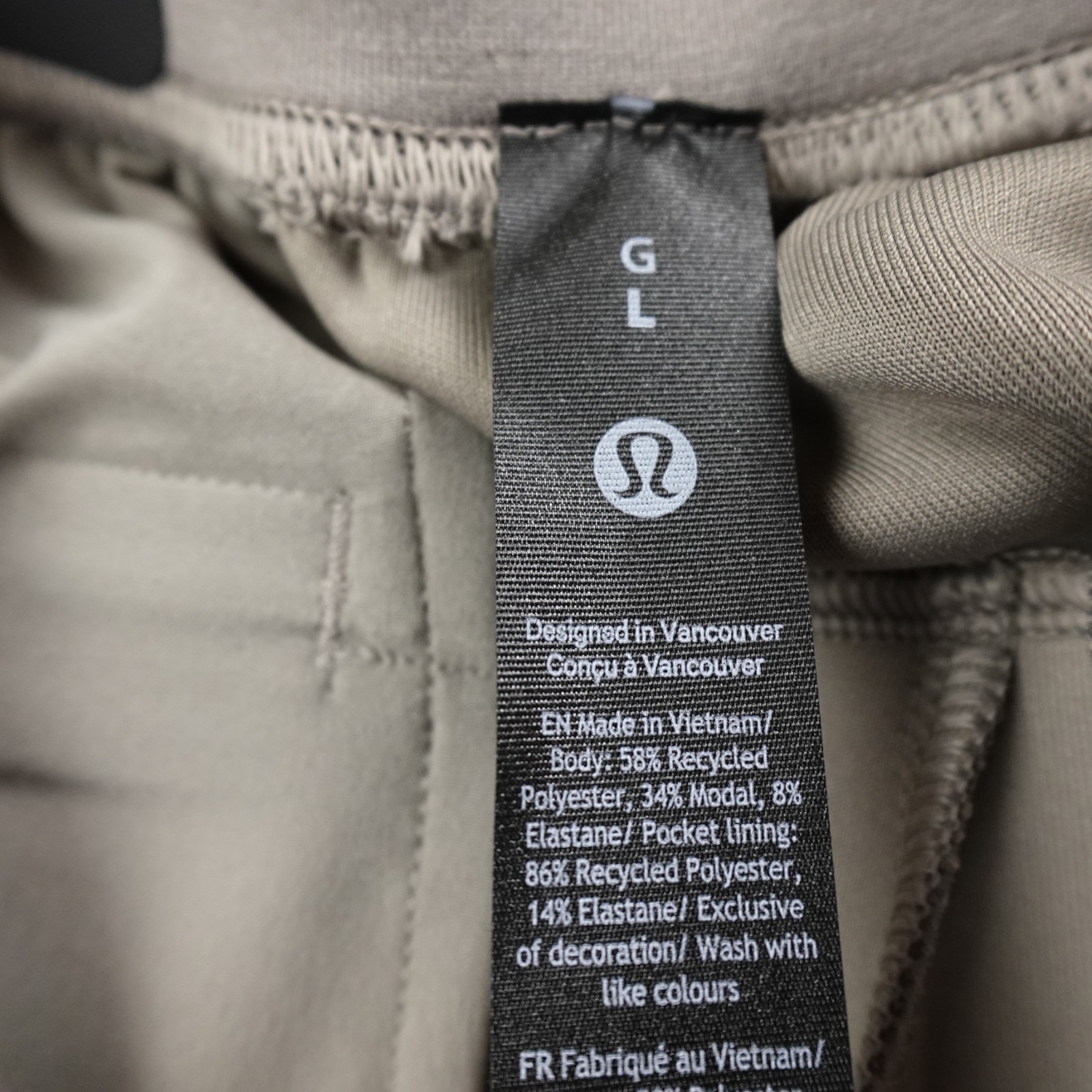 NEW Lululemon Pants Mens L Gray Smooth Spacer Jogger Drawstring Sweatpants Gym