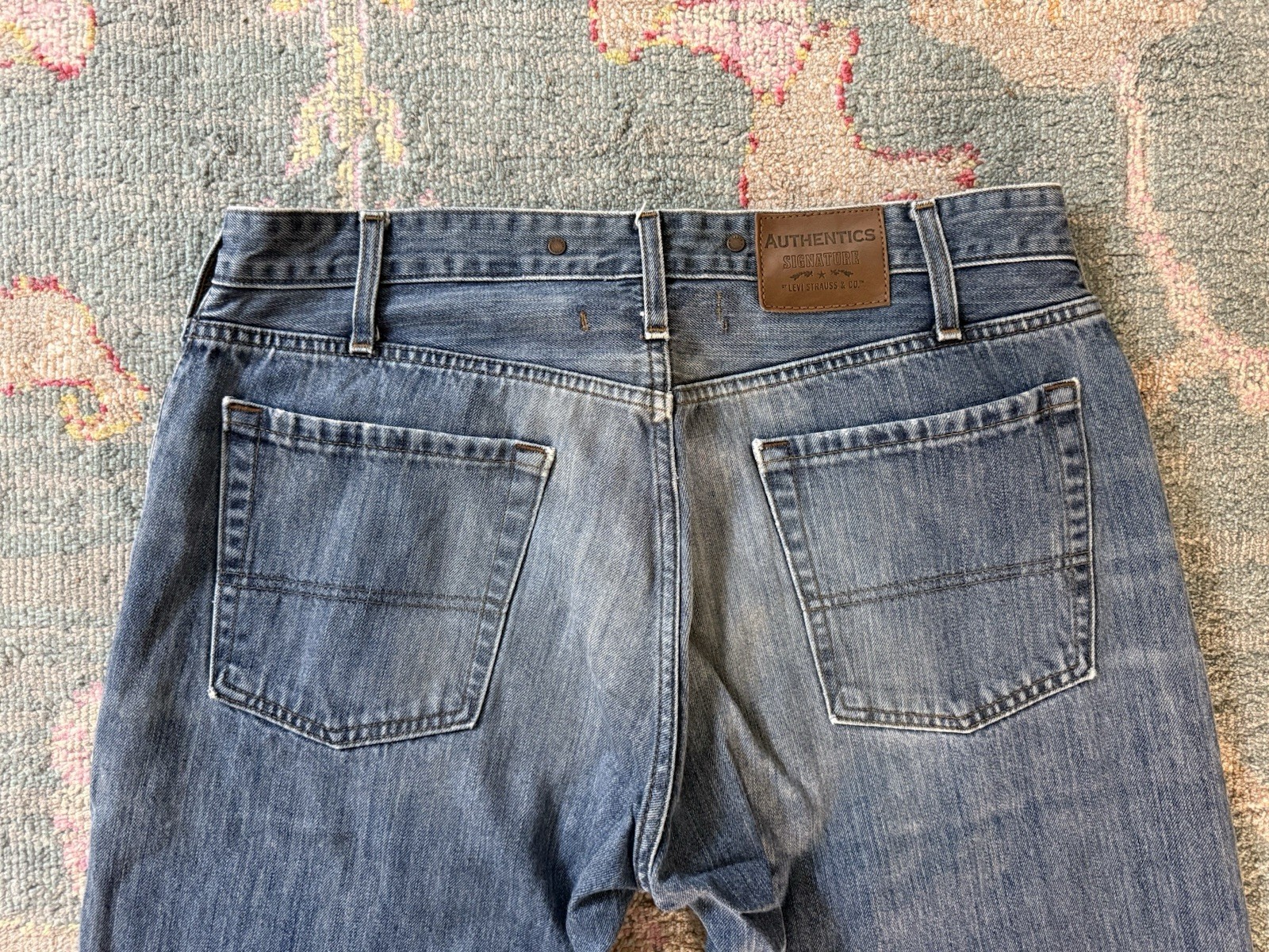 Levi’s Authentics Signature Copper Riveted Men’s Y2K Low Boot Jeans Medium 36×34