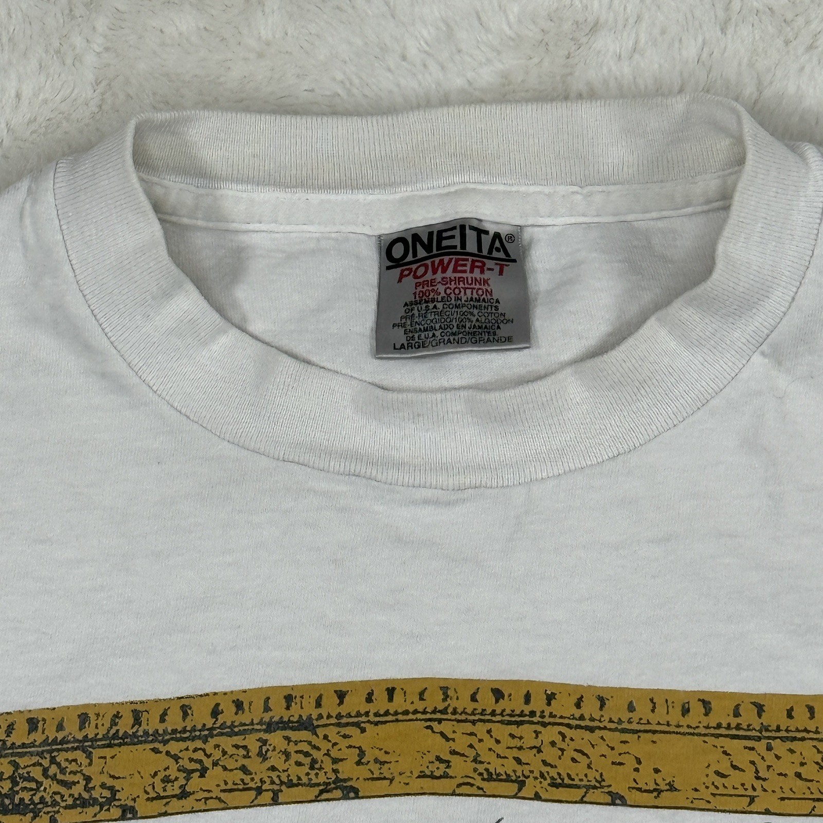 1997 Vintage Mona Lisa Triathlon Athlete Sponsor Promo White Large Oneita Shirt