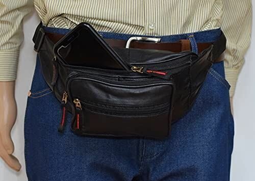Genuine Leather Lambskin Waist Bag Fanny Pack with RFID Protection, The Perfect