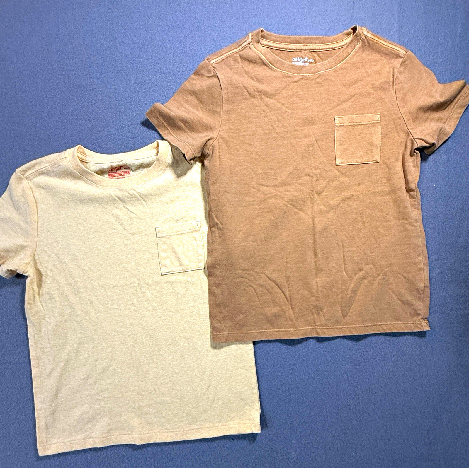 Cat & Jack Boys Solid Pocket Crew Neck Short Sleeve T-Shirt Bundle (6/7)