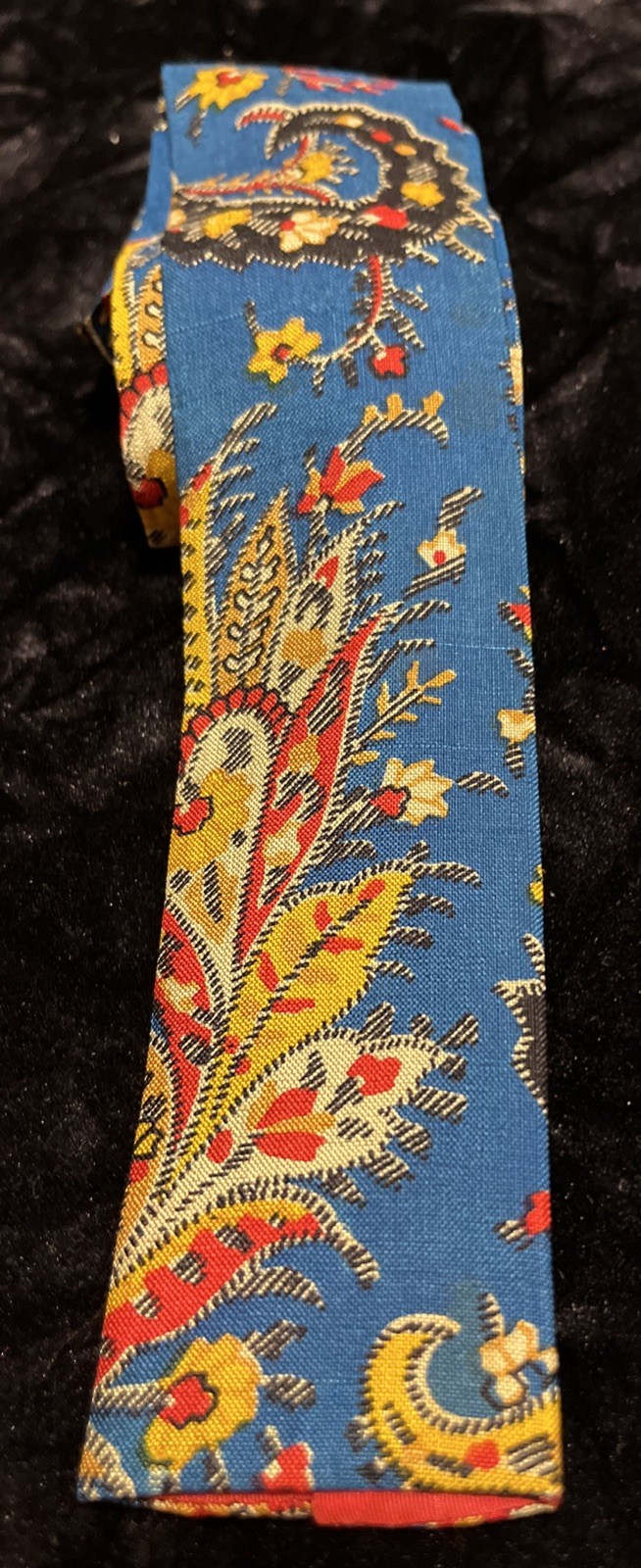 Rooster Necktie Tie Square Bottom Hand Printed Silk Vintage 2″x53″”