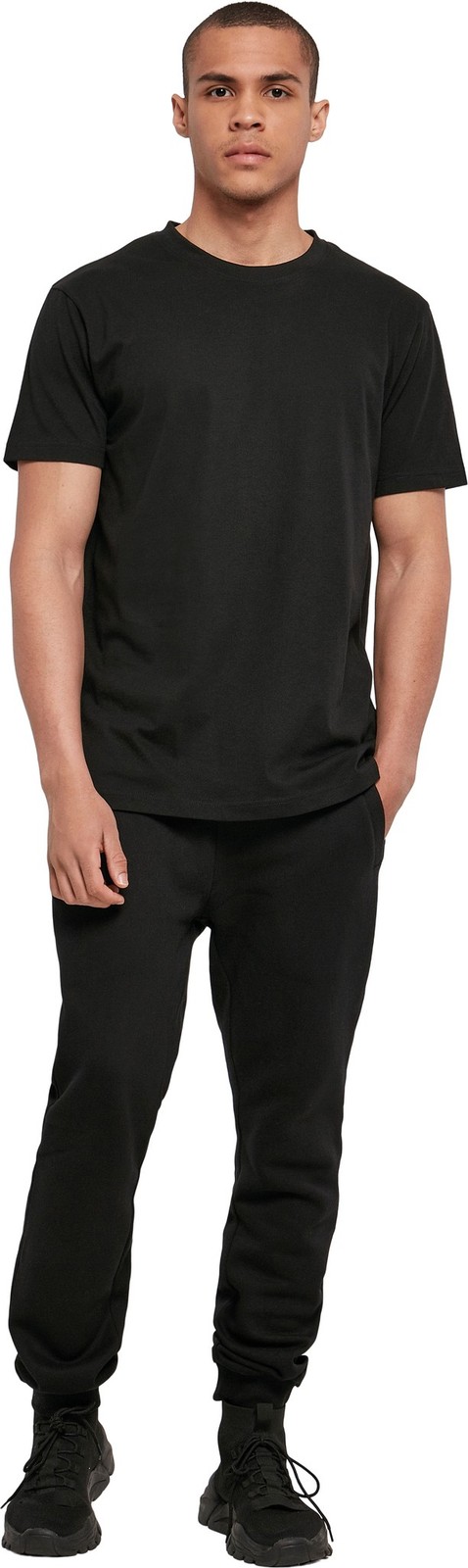 Build Your Brand Basic Round Neck Tee BB010 – Ribbed Crew Neck