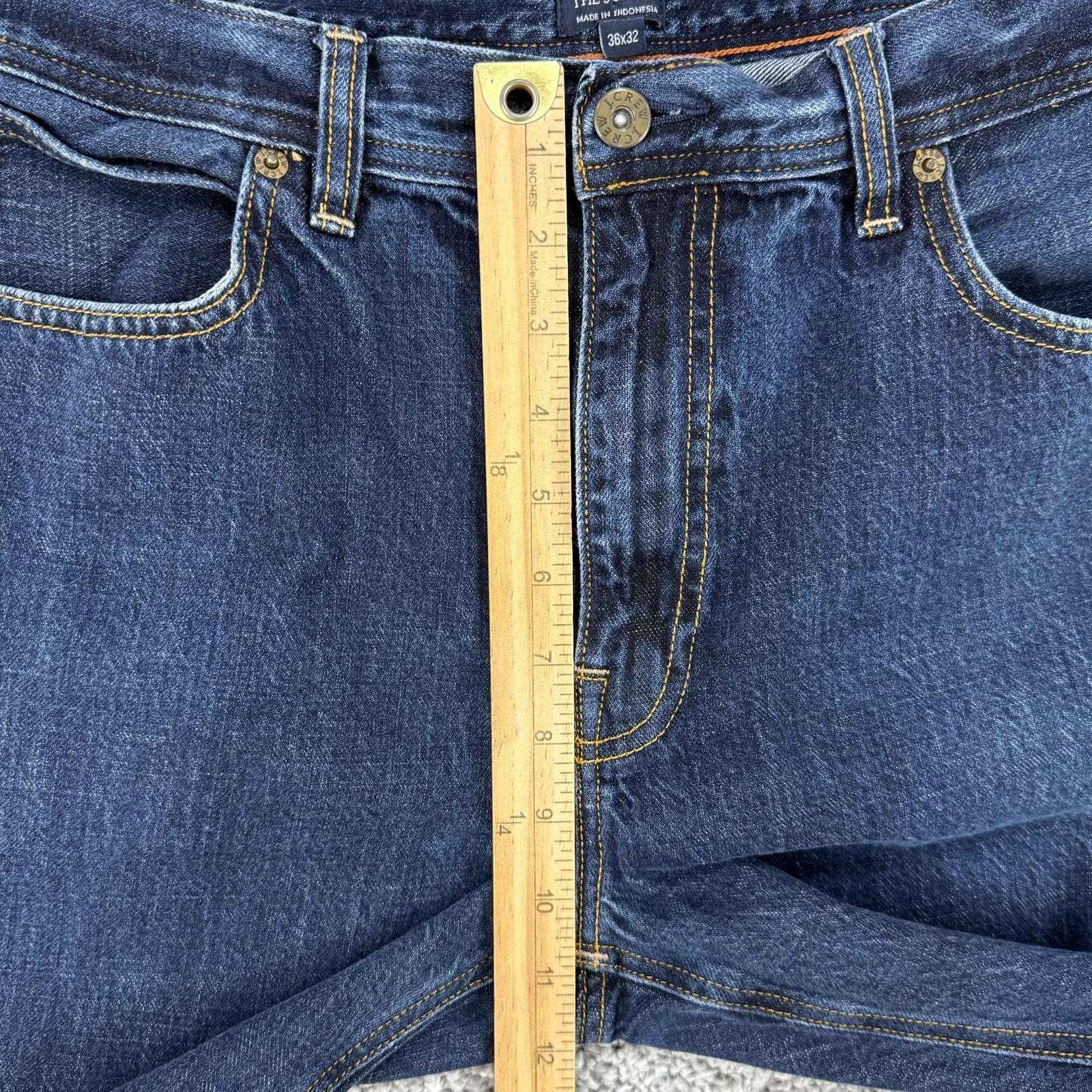 J Crew The Sutton Selvedge Jeans Mens Size Tag-36×32/Fits-36×30 Red Line Tapered
