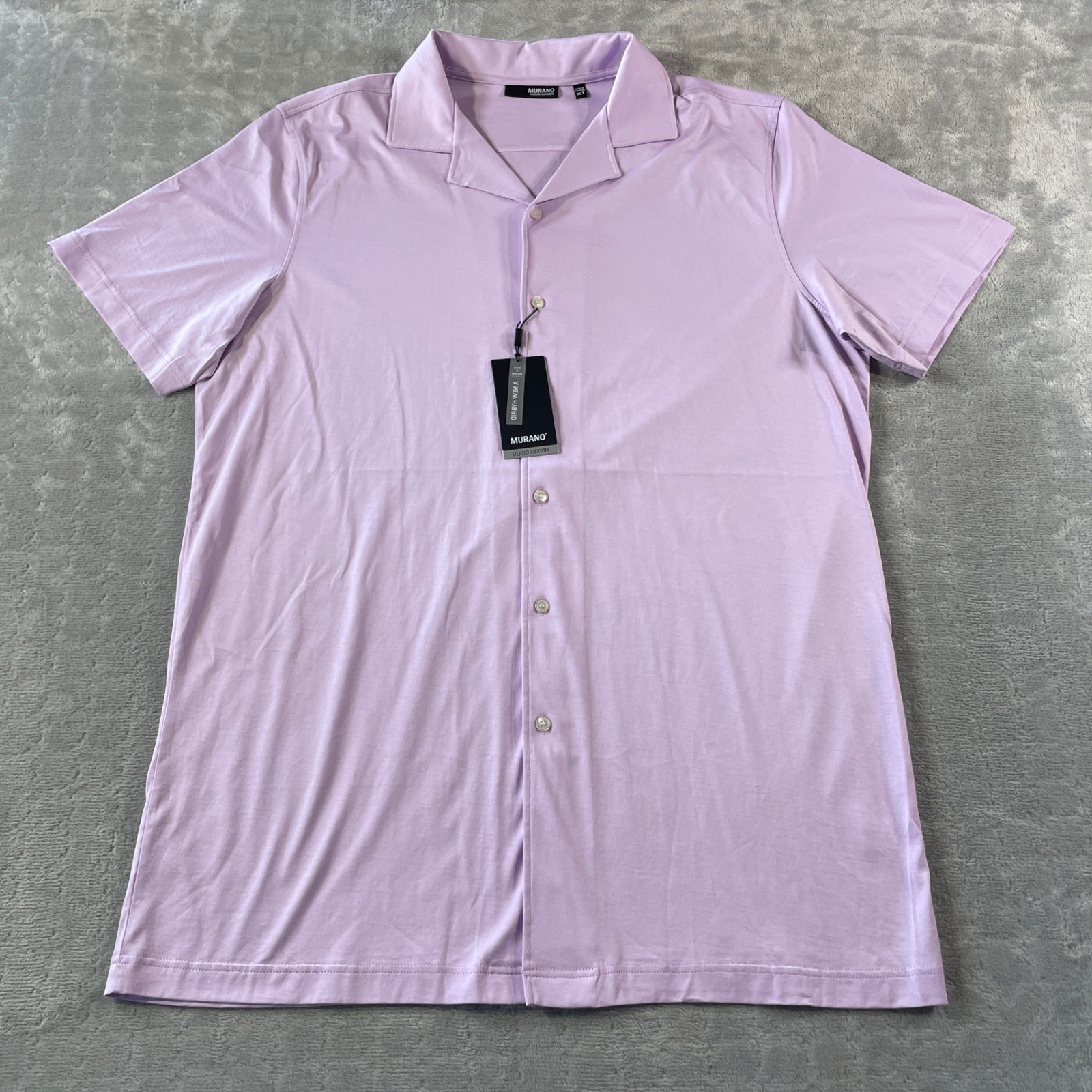 Murano Liquid Luxury Shirt Mens XLT Extra Large Tall Purple Preppy Soft Casual