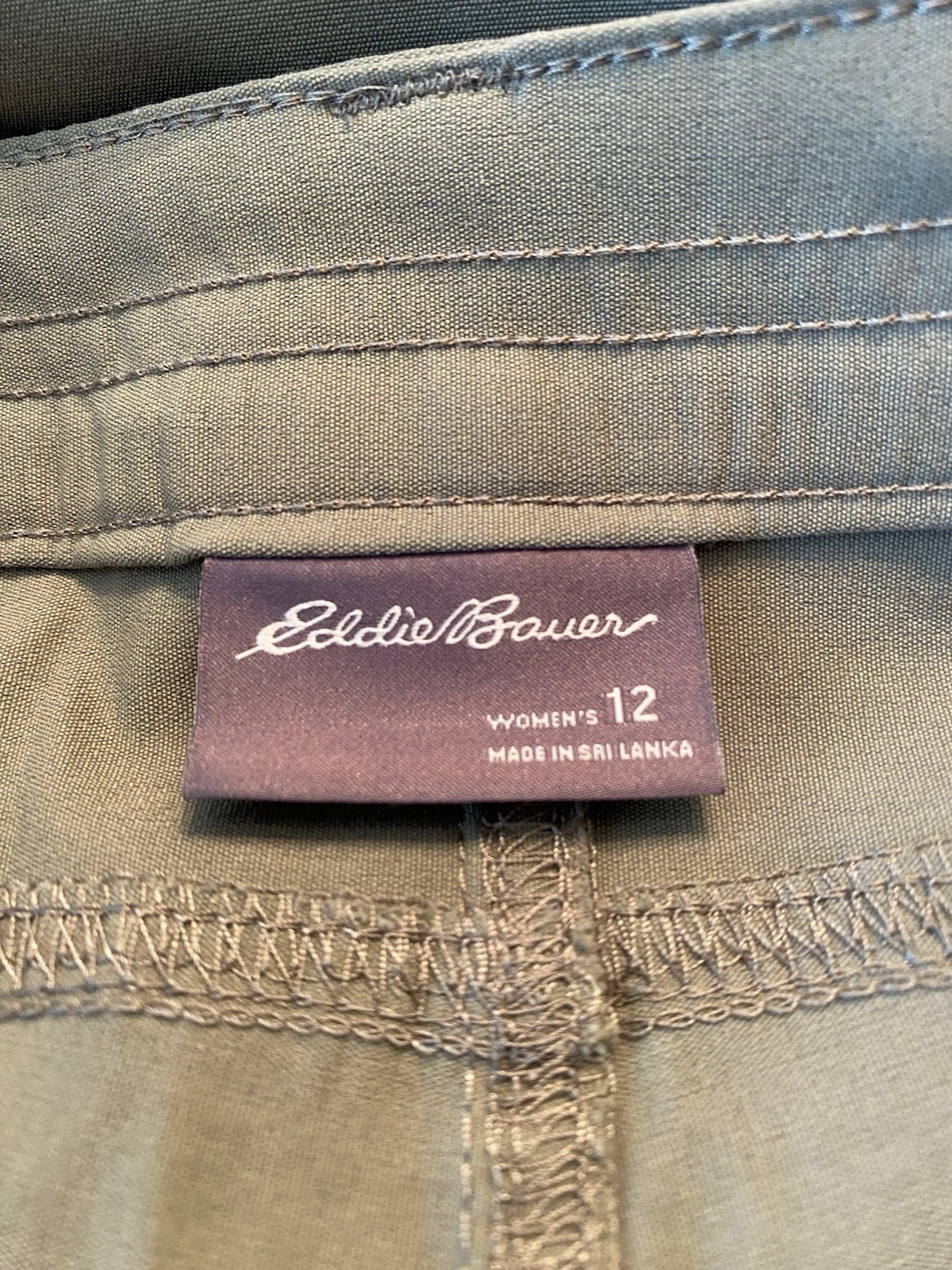 Eddie Bauer Rainier Capri’s Olive Green- Size 12