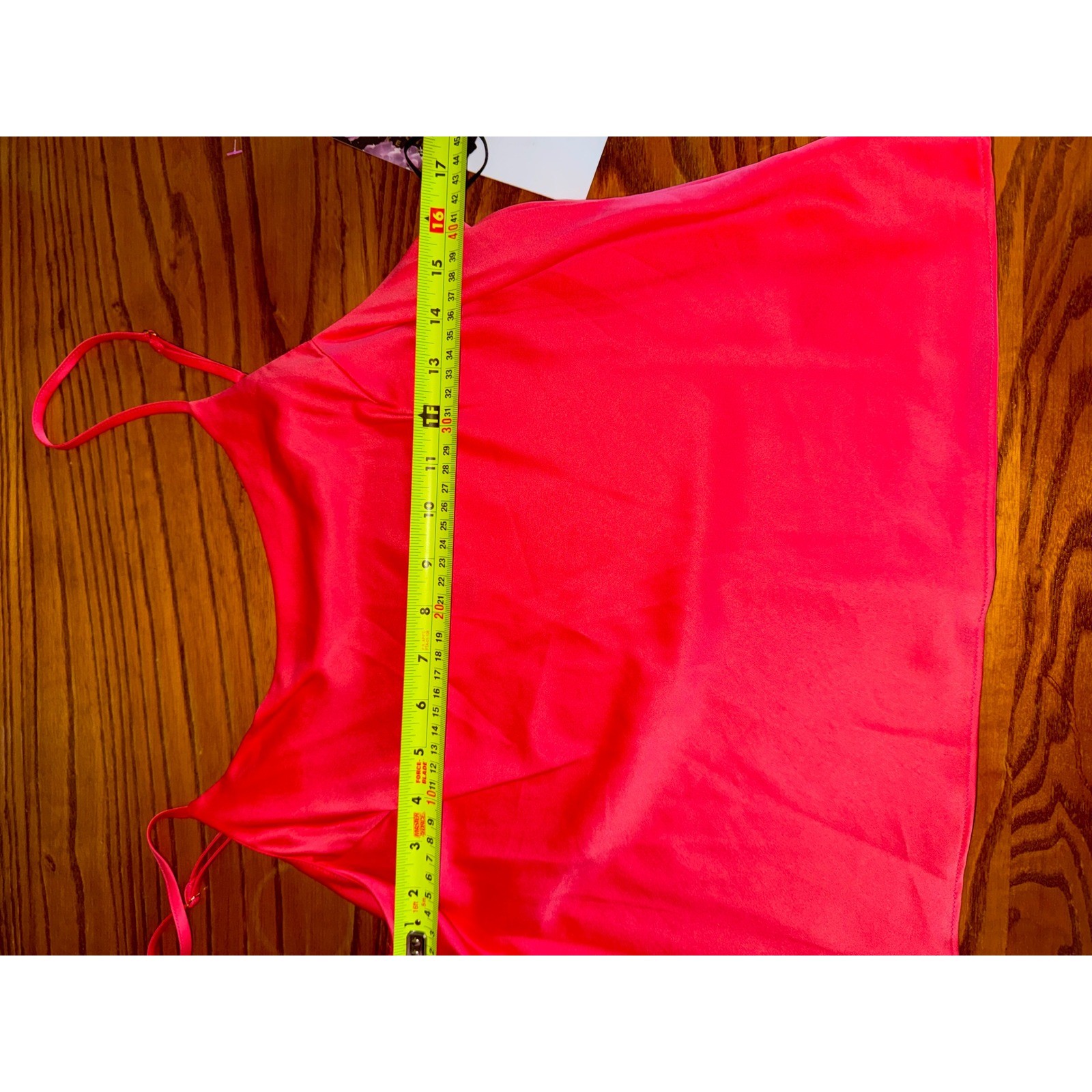 Midnight Bakery Coral Satin 2 Piece Pajama Set Camisole and Shorts Size M