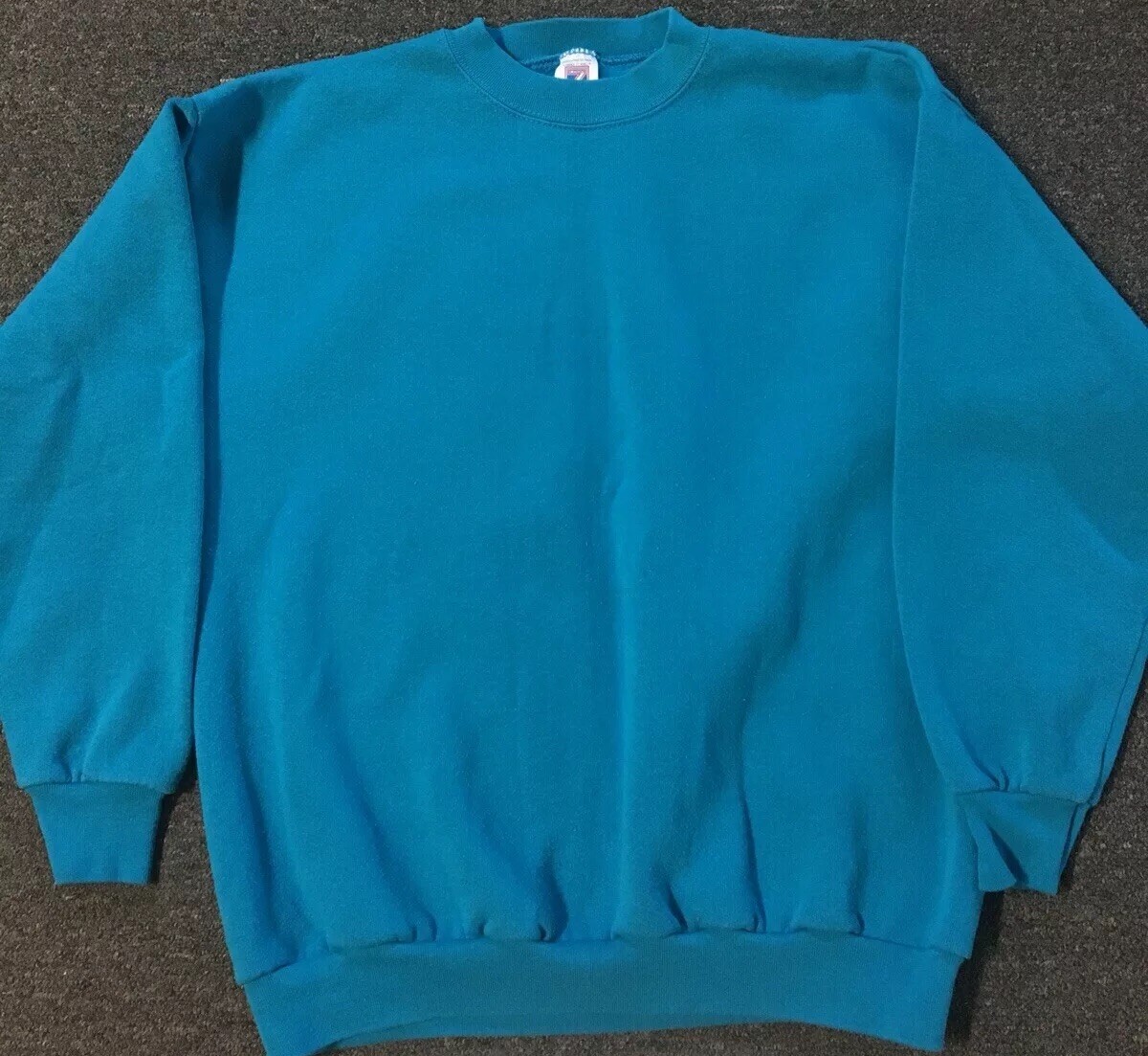 Vtg 90s Logo 7 Sweatshirt M L USA 50/50 Track PE Gym Surf Skate Grunge Kanye 80s