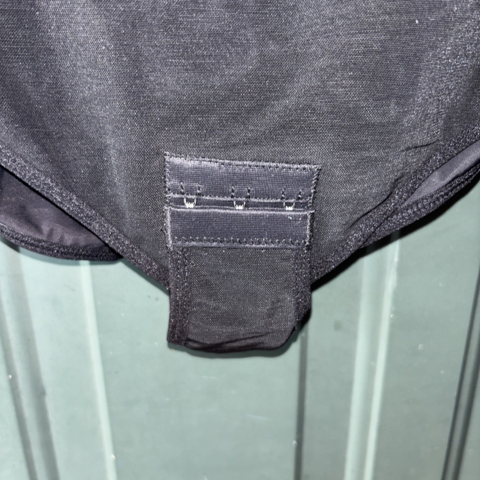 Lover Beauty High Waist Body Shaper BLACK size LARGE Front Hooks & Zipper Crotch