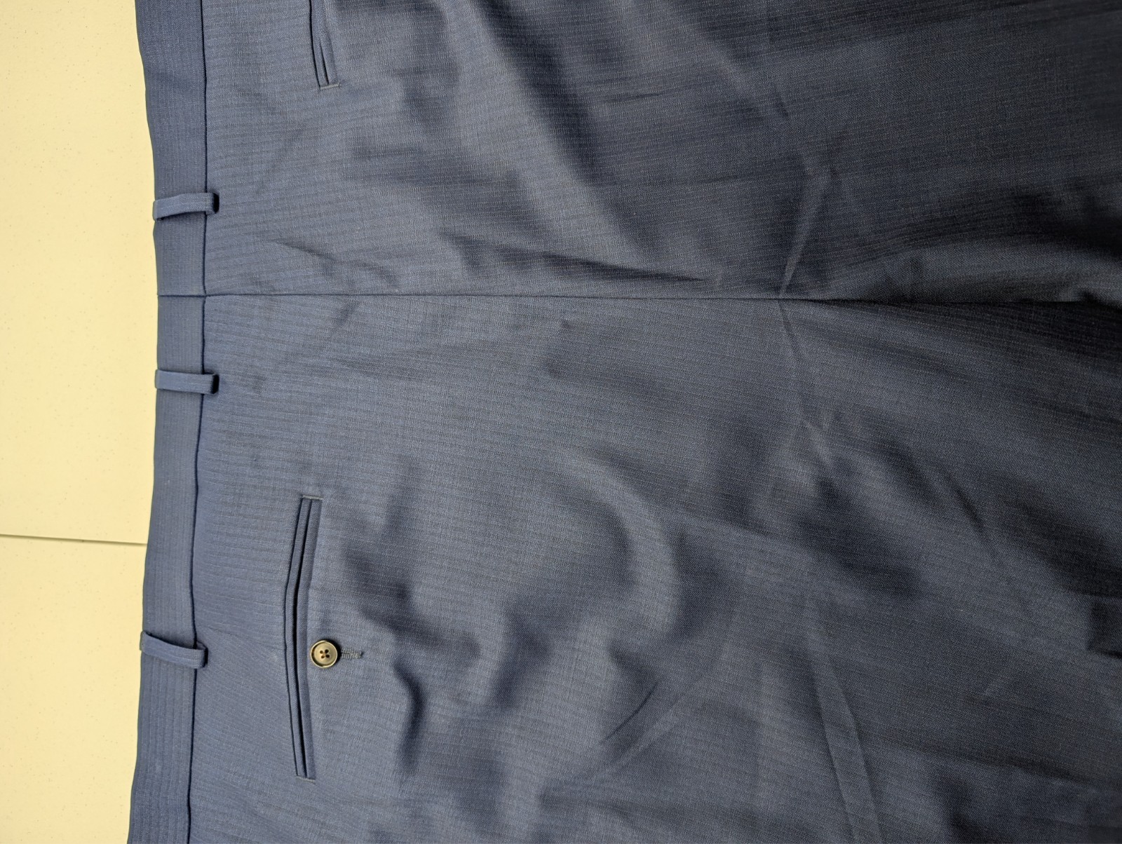 Stafford 2 Piece suit Mens 56R Pants 56×28 Big And Tall Super Suit Solid Blue