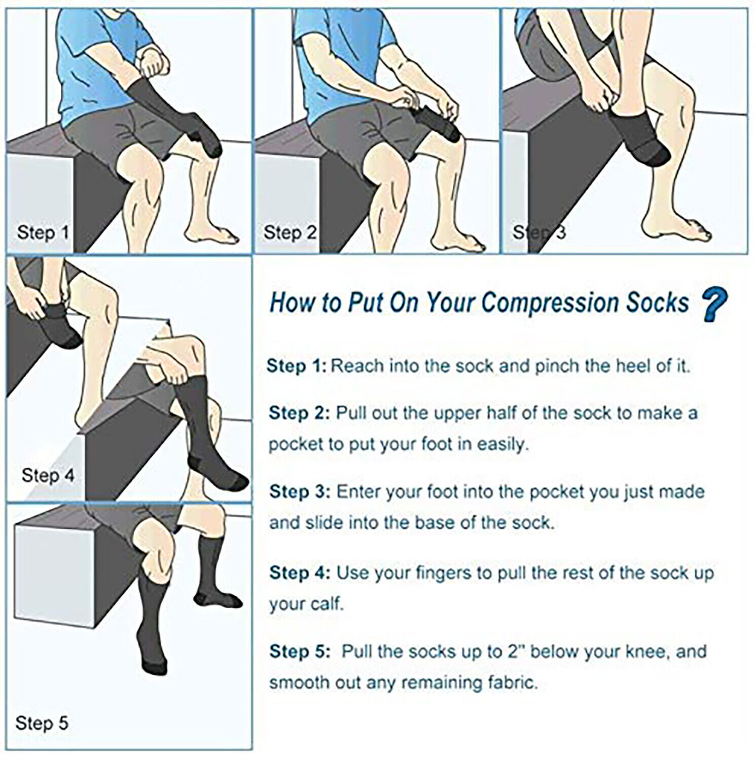 10 Pairs Copper Compression Socks 20-30mmHg Graduated Support Mens Womens S-XXL