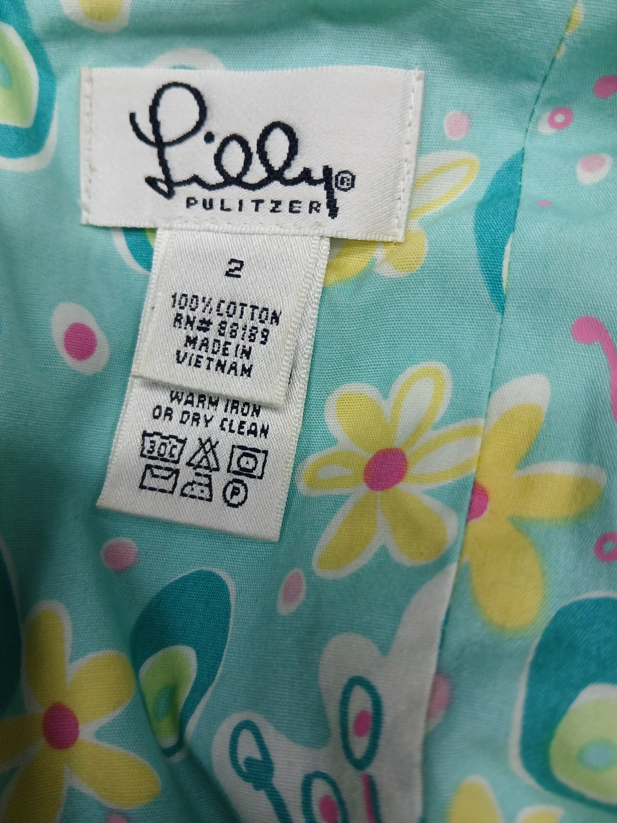 Vintage Women Lilly Pulitzer White Label Southern Belle Peacock Dress Size 2