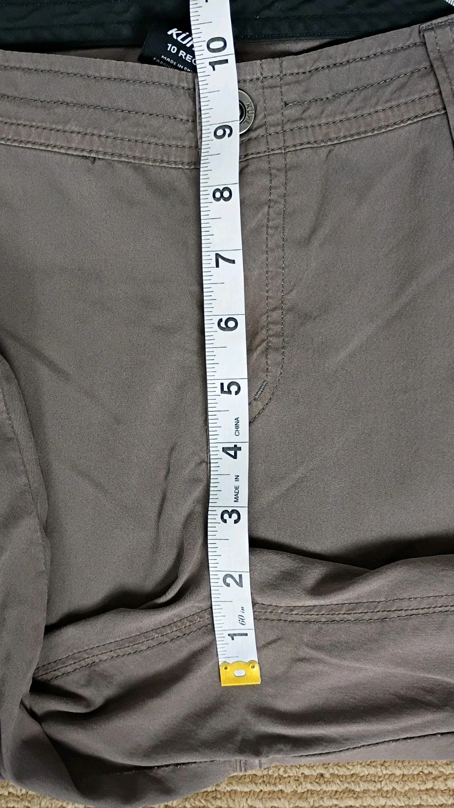 Kuhl Hiking Pants Womens 10 Spire Roll Up Outdoors Active Stretch Pockets