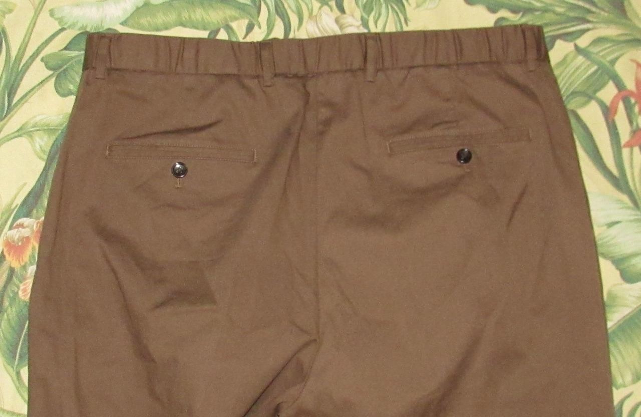 $278 TODD SNYDER Mocha Brown Modern Chino Trouser Pants Large NWT