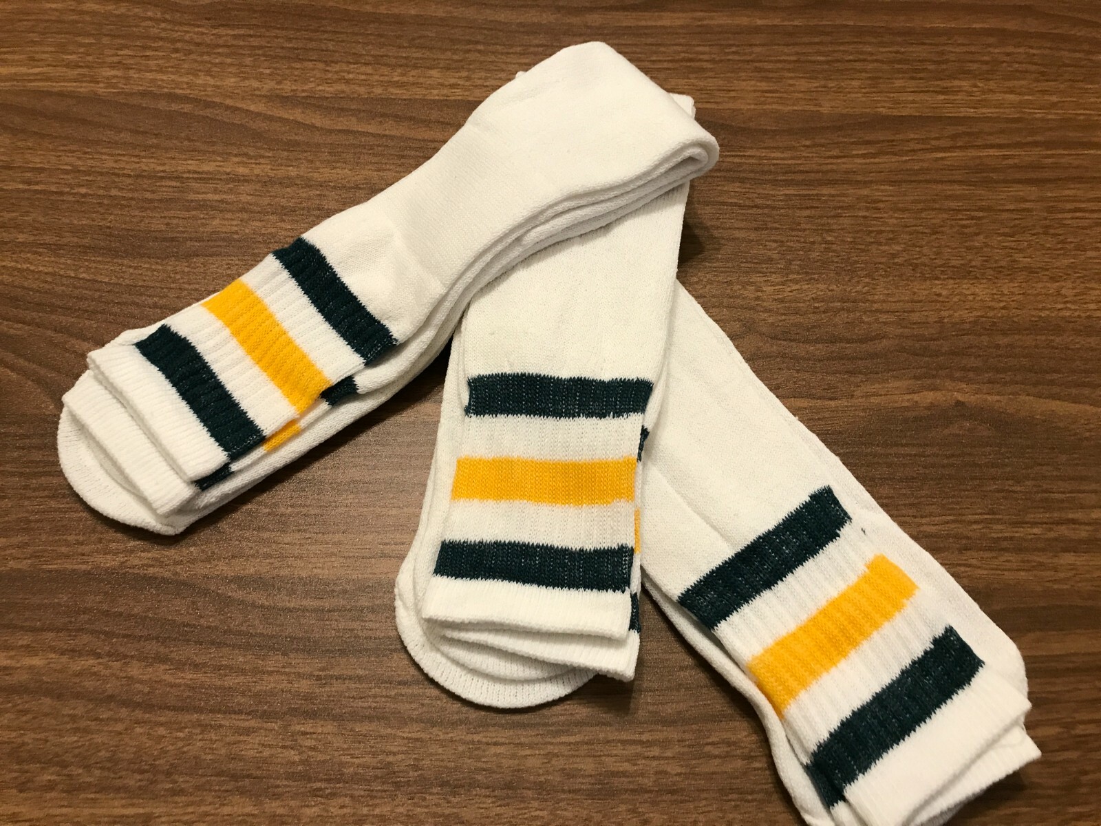 Yacht & Smith Cotton Tube Socks, Referee Style, Size 10-13 White W/Stripes