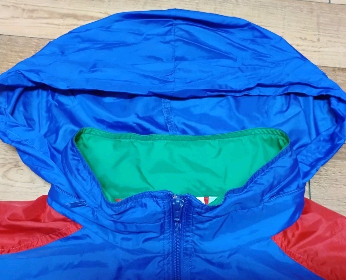 Vintage 80’s 90’s Nike Windbreaker Jacket, Color Block Full Zip XXL