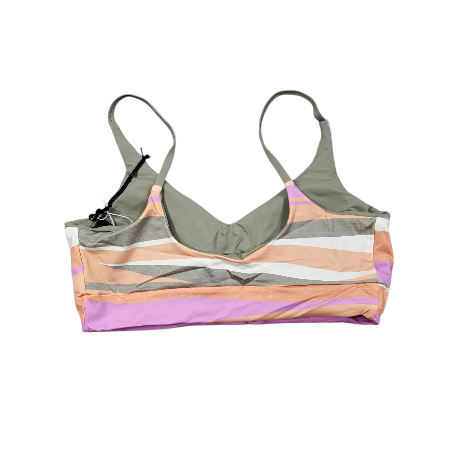 Prana Willow Falls Reversible Bikini Swim Top Waves Orange Green Size Small