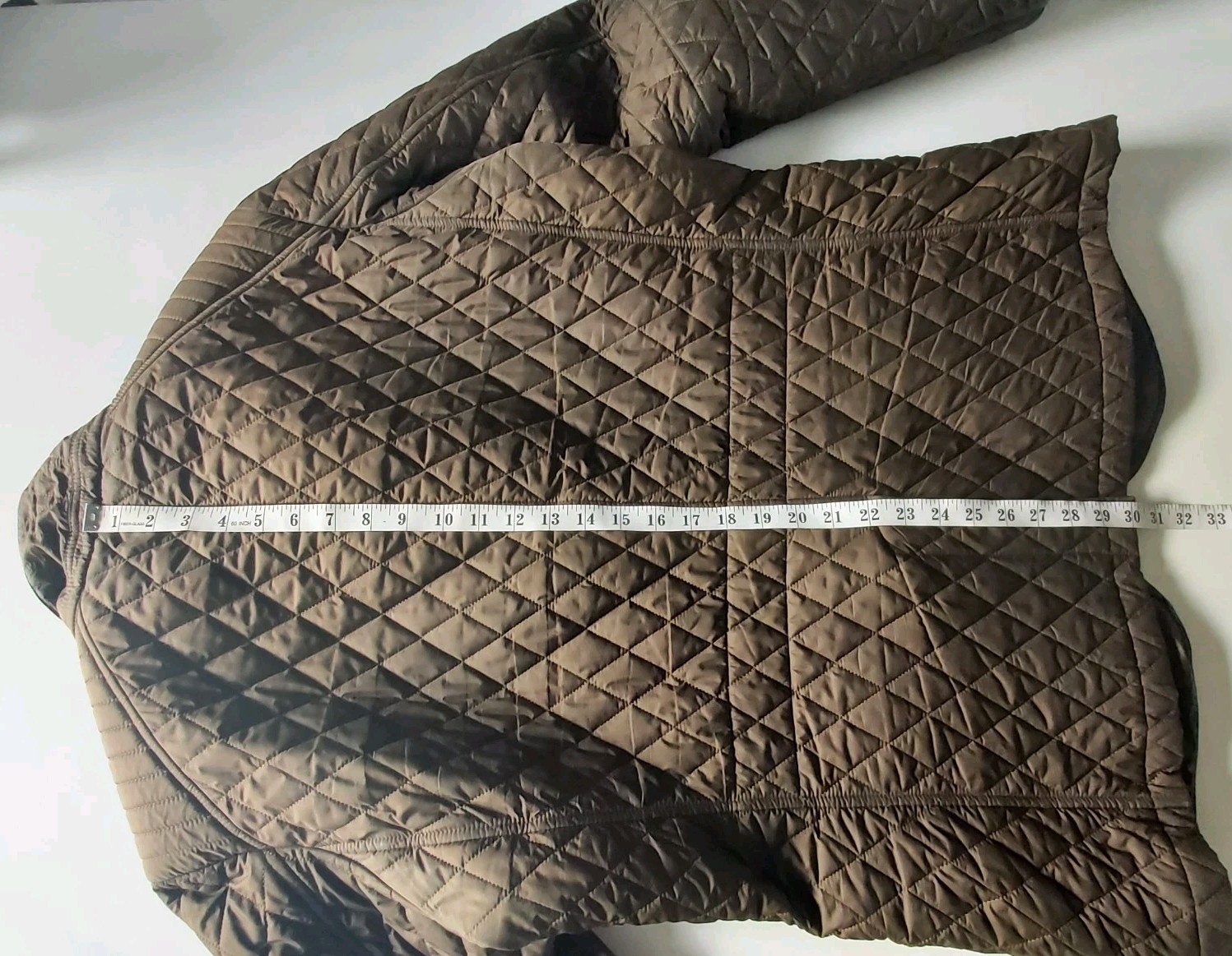 Belstaff Diamond Quilted Jacket Men XL Brown Padded Logo Pockets Zip