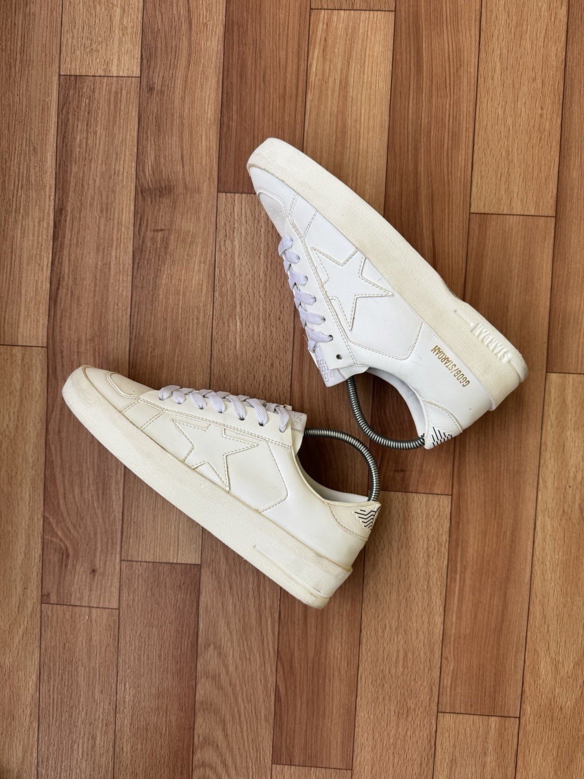 AUTHENTIC GOLDEN GOOSE BLACK / WHITE STARDAN SNEAKERS SIZE EU 37 , US 7 , UK 4