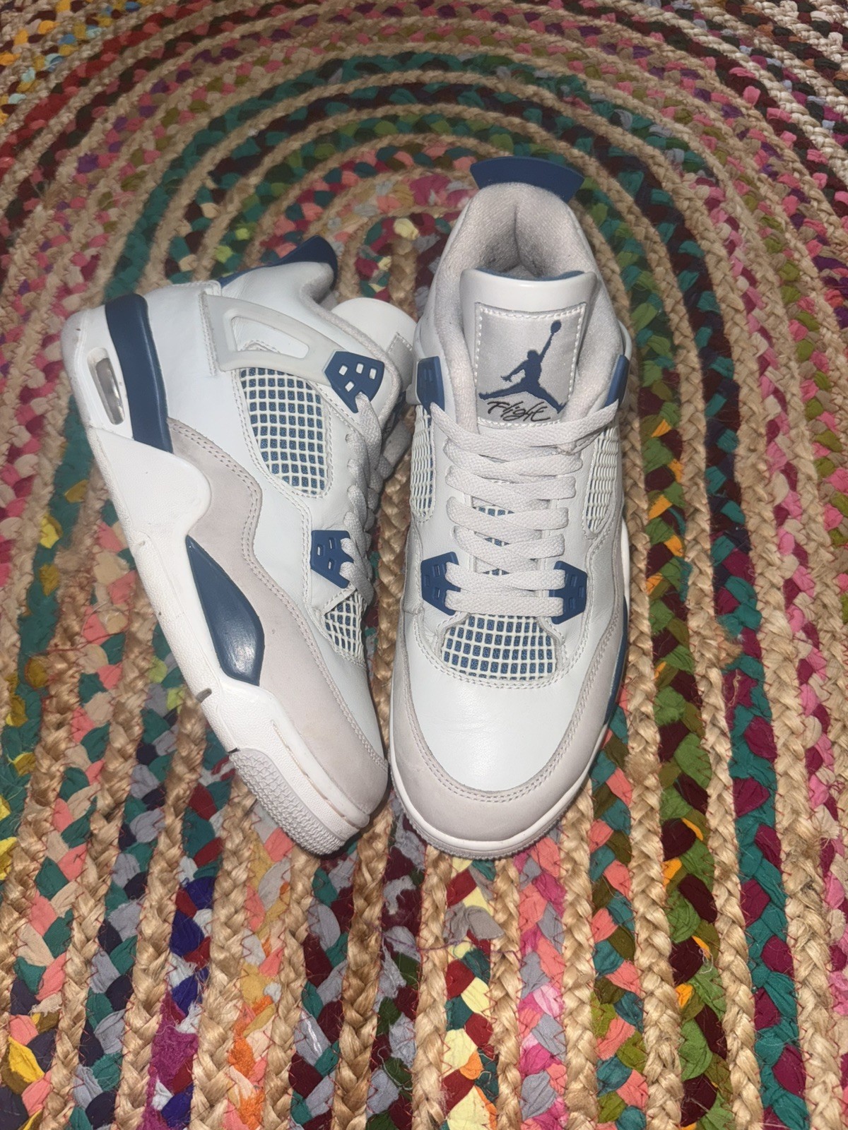 Nike Air Jordan 4 Retro 2024 Military Industrial Blue HF4281-141 GS, Size 7Y
