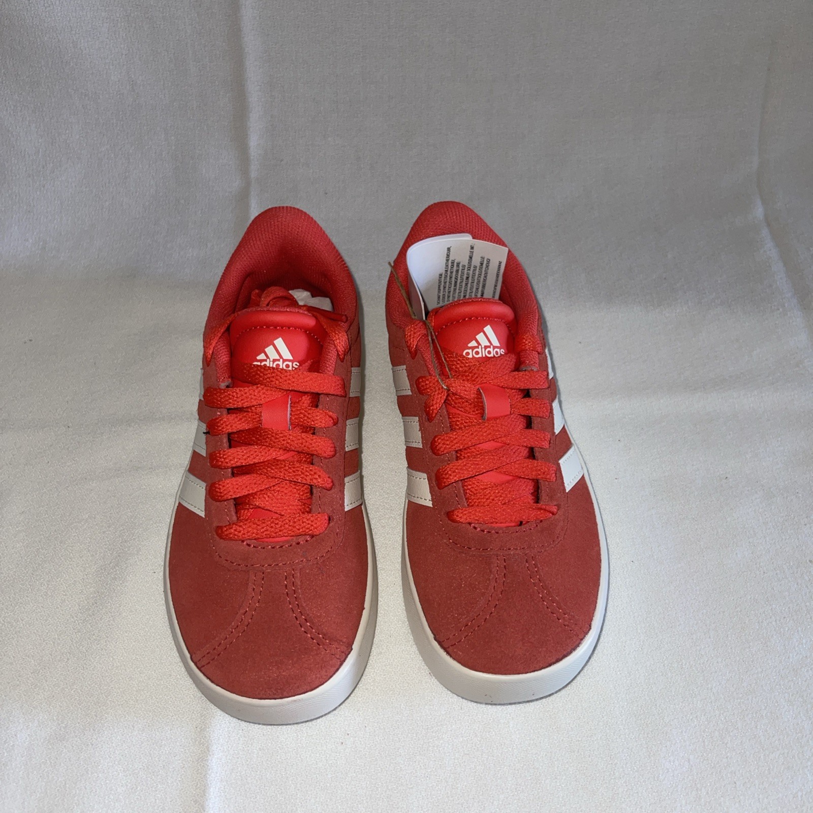 Adidas VL Court 3.0 Kids Shoe JH8724 Size 11.5K Red & White