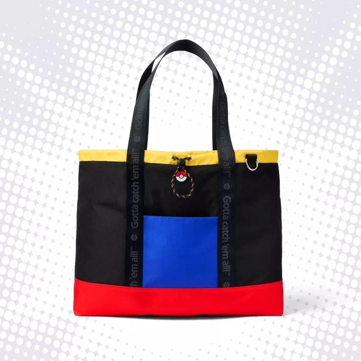 Pokémon x Target Adventure Tote Bag Purse Exclusive Black Blue Red Yellow
