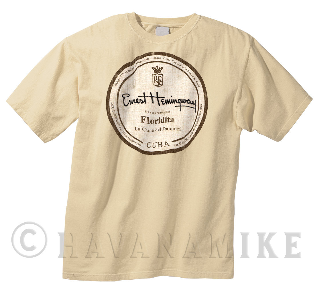 LA FLORIDITA Tee Shirt | Havana Cuba ERNEST HEMINGWAY | Cuban Cigar Bar & Lounge