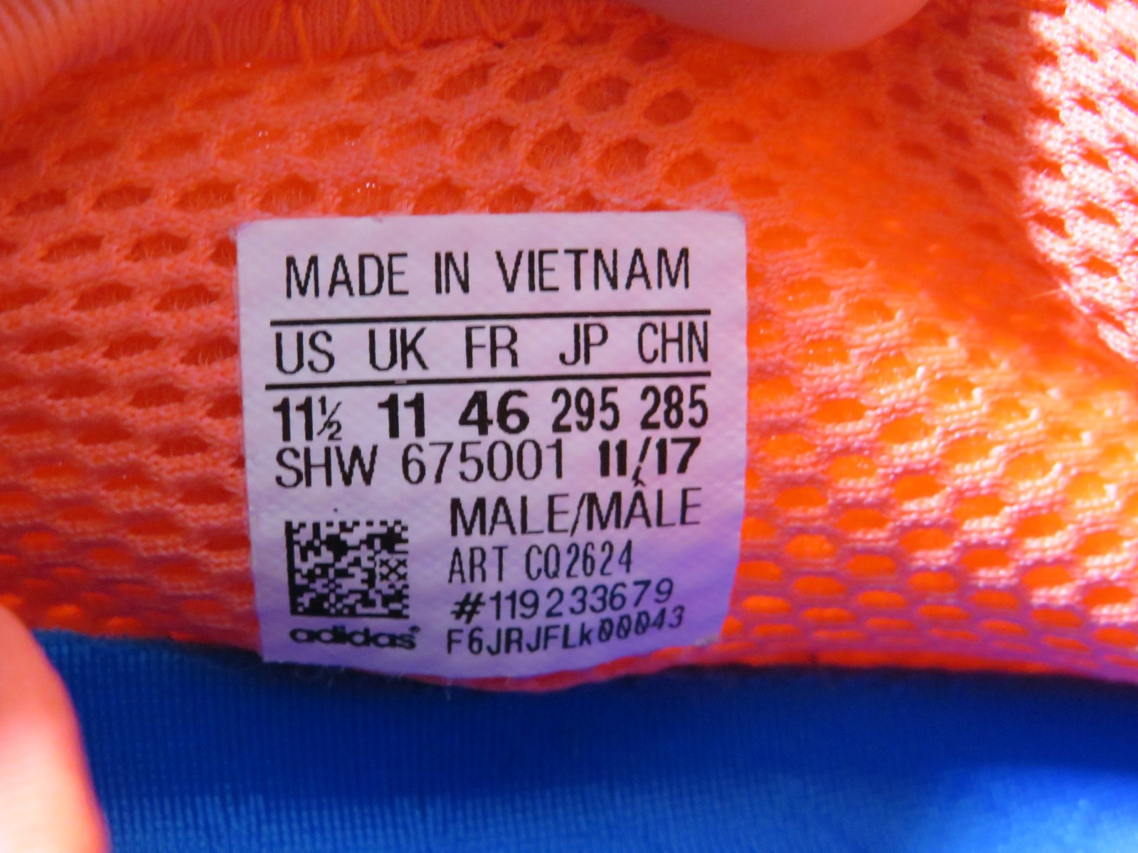 adidas Deerupt Runner Solar Red Bluebird Mesh Men’s Size 11.5 Sneakers CQ2624