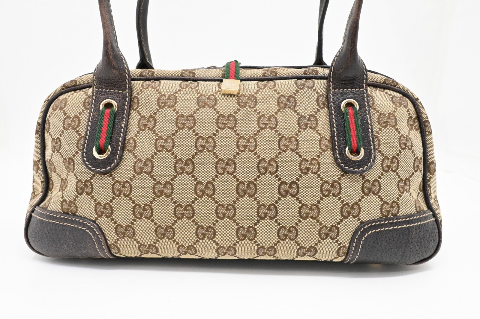 Authentic Gucci GG Canvas Princy Handbag 161720