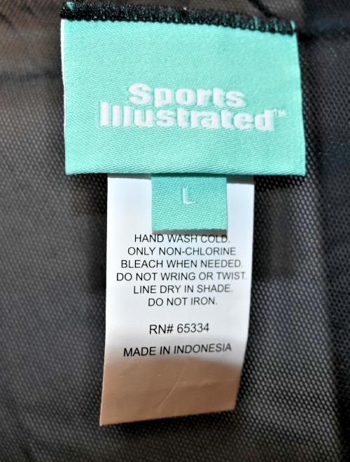 Sports Illustrated Black Mesh Sarong Size L NWT 92% Nylon 8% Spandex RN#65334