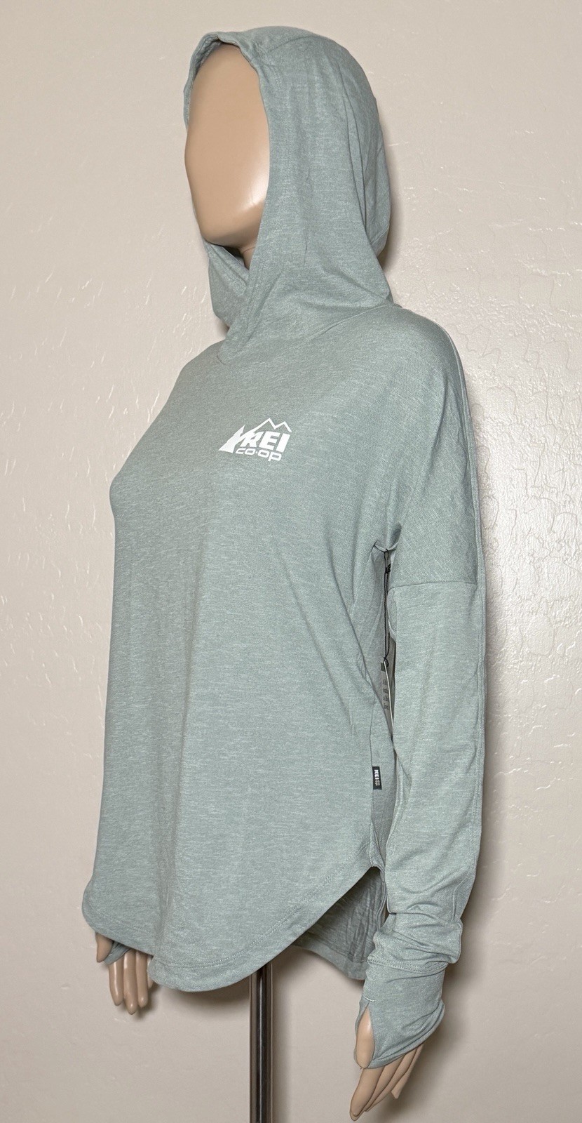 REI Co-op Womens X-Small Sahara Shade Hoodie Sea Olive Green Hike Active Top
