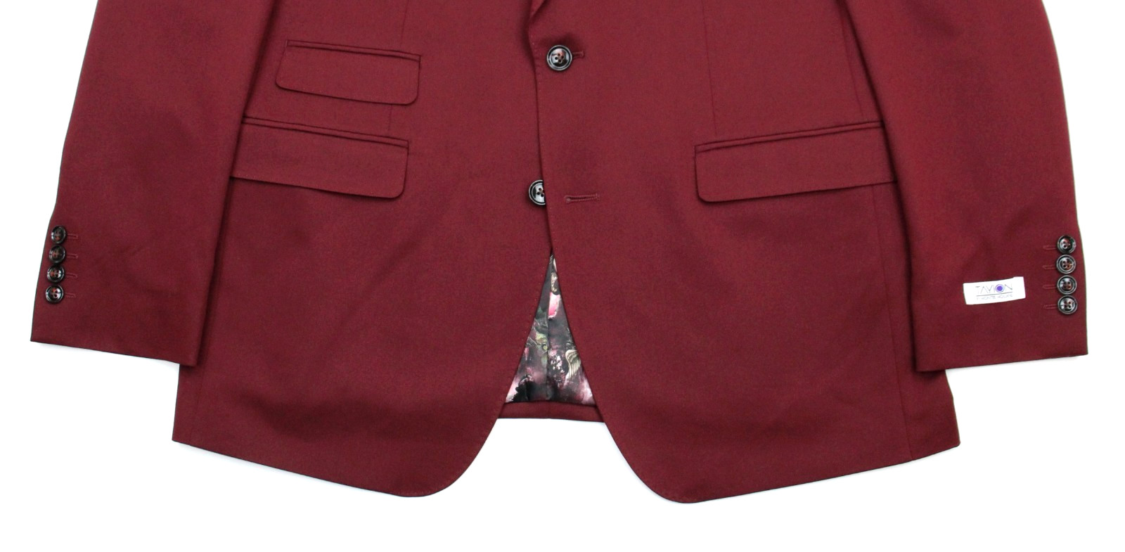 Tayion Suit Jacket 44 S Mens Red Solid Classic Fit Peak Blazer Sport Coat $360