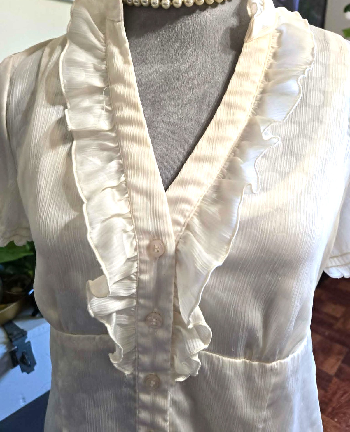 AGB Modern Romance SZ PM Womens Semi Sheer Tank & Blouse Y2K Fairycore C400