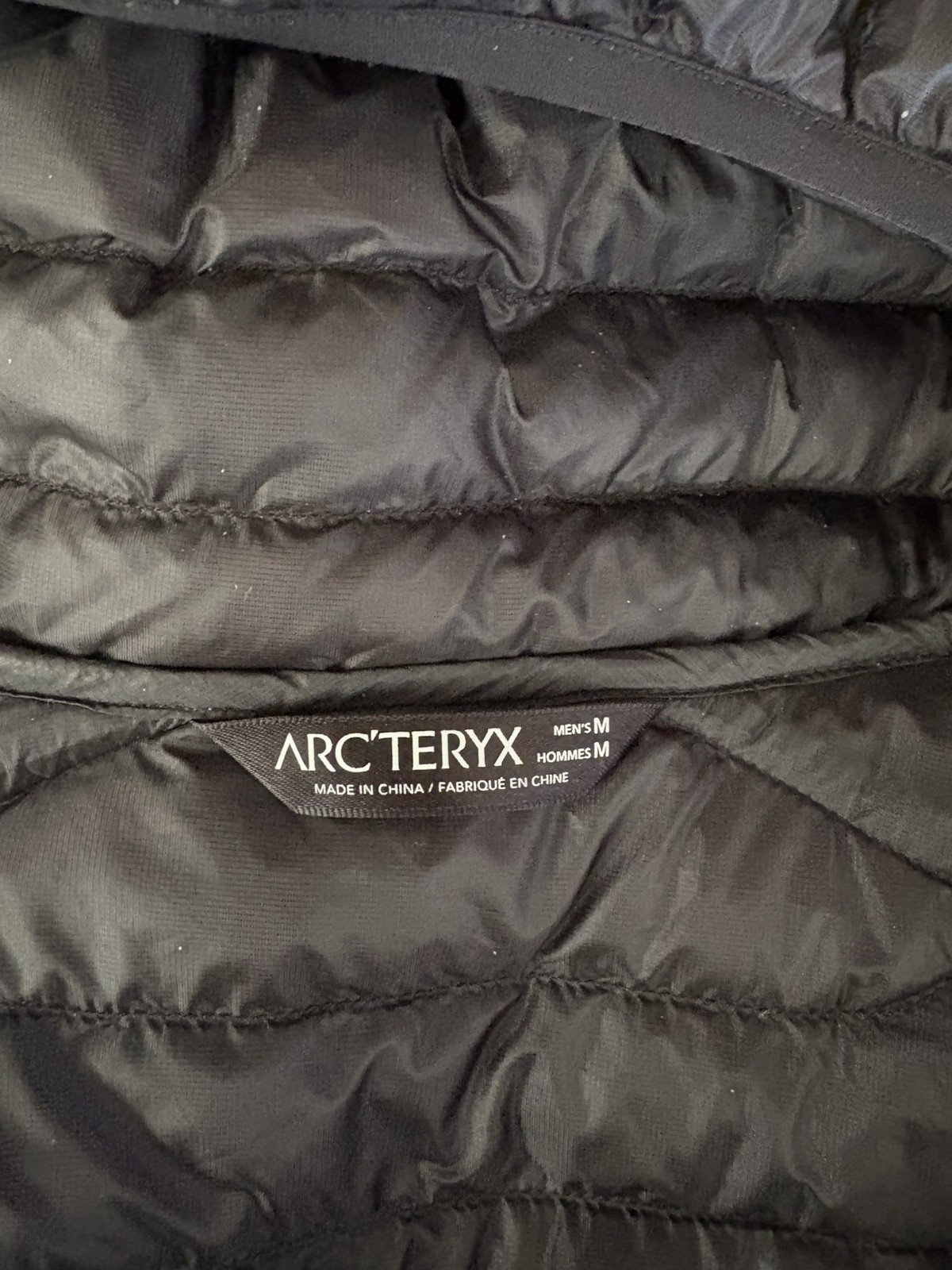 ARC’TERYX Jacket Mens Sz M Black Puffer Cerium SL Hooded Puffer Down Coat Zip