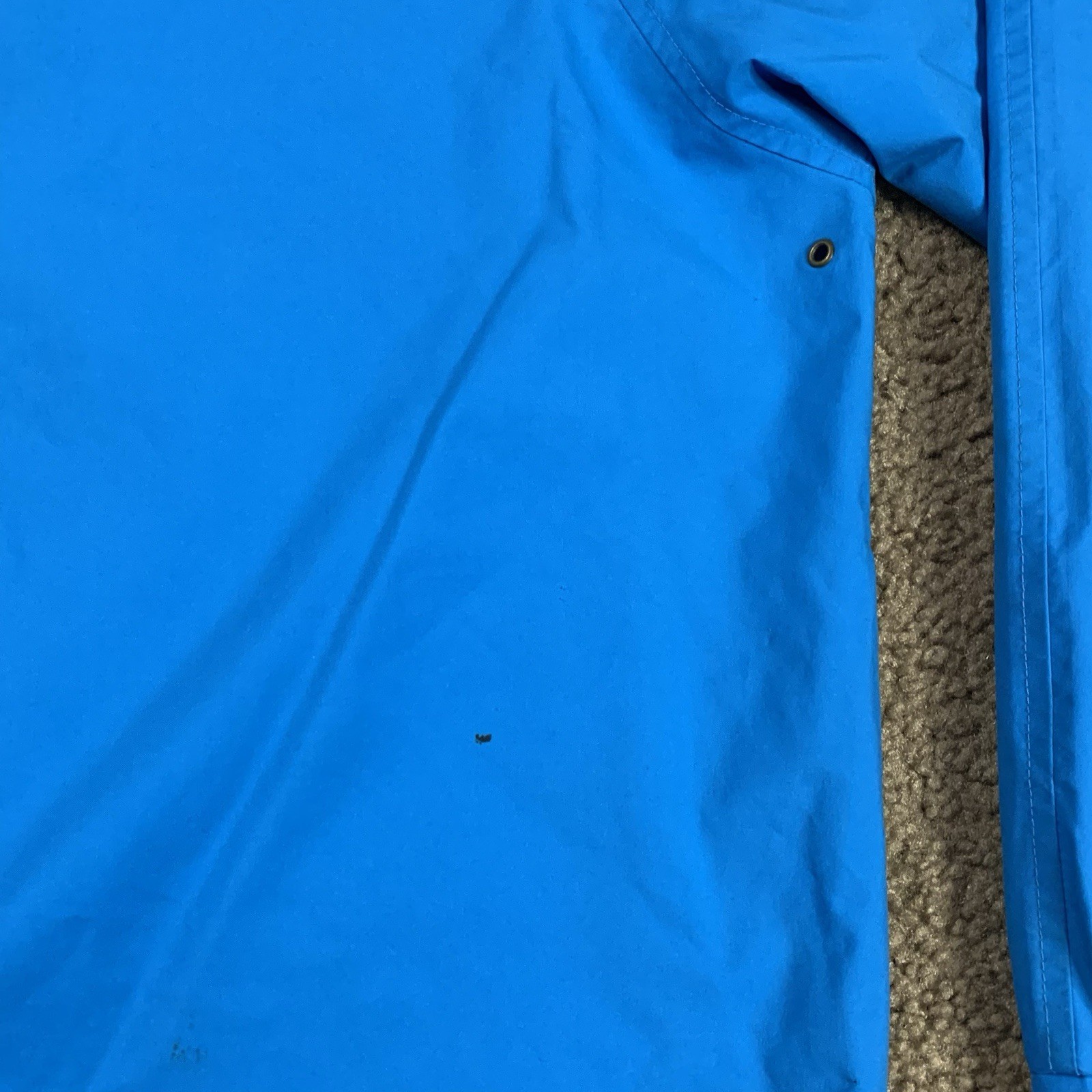 VTG Eddie Bauer Mens Medium Blue Pullover 1/4 Zip Jacket Camping Outdoors 90s