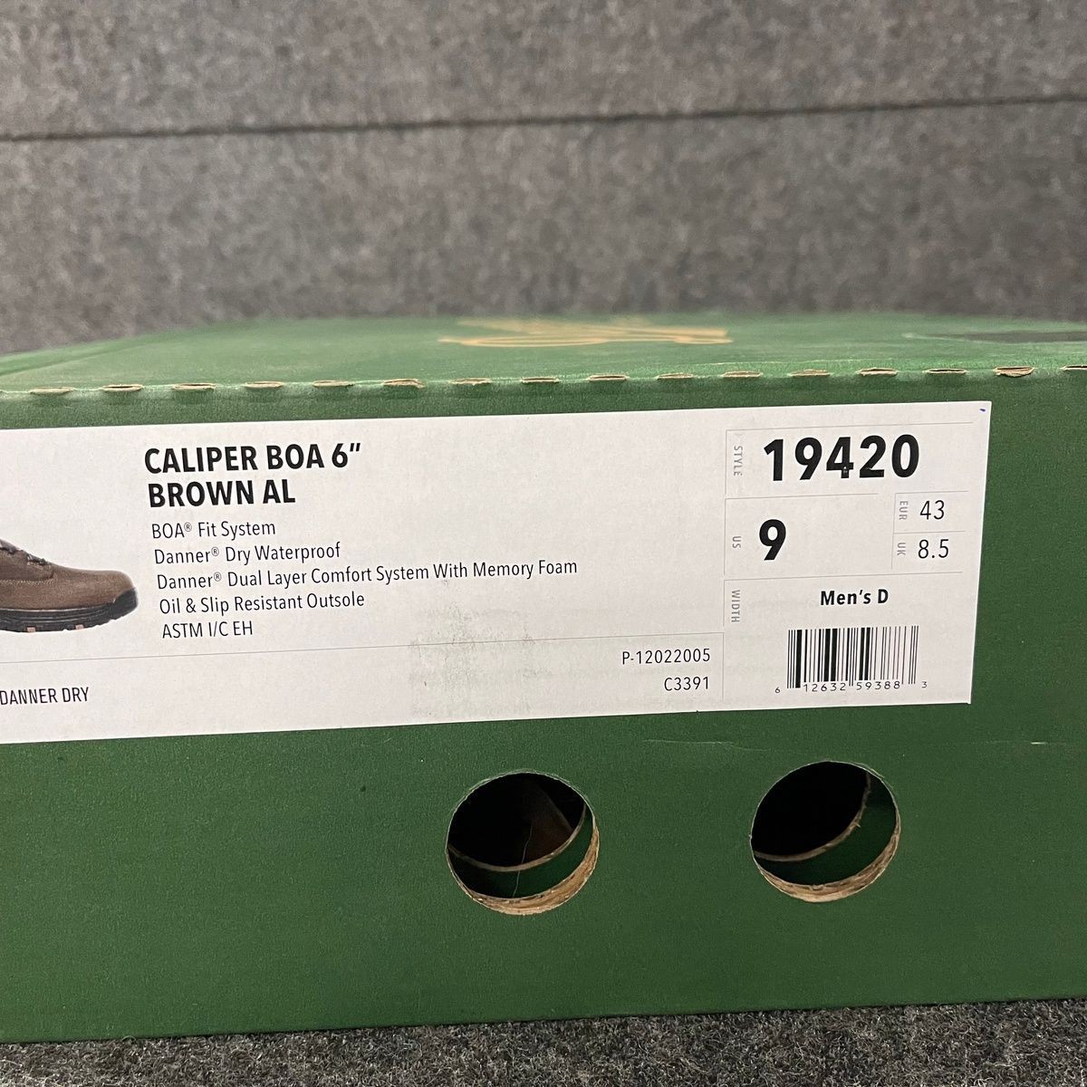 DANNER Caliper BOA 6″ Work Boot Men’s Size US 9 D Brown Aluminum Toe