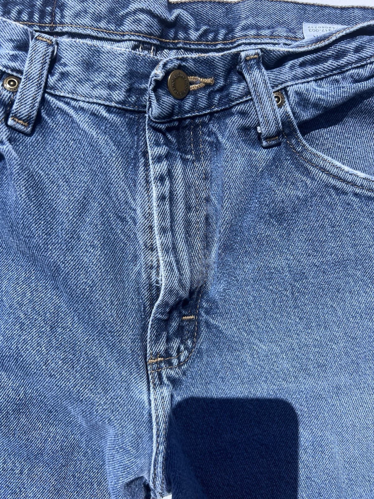 Vintage Wrangler USA Made Jeans Mens 33×32 Straight Leg Western Cowboy Denim Y2K