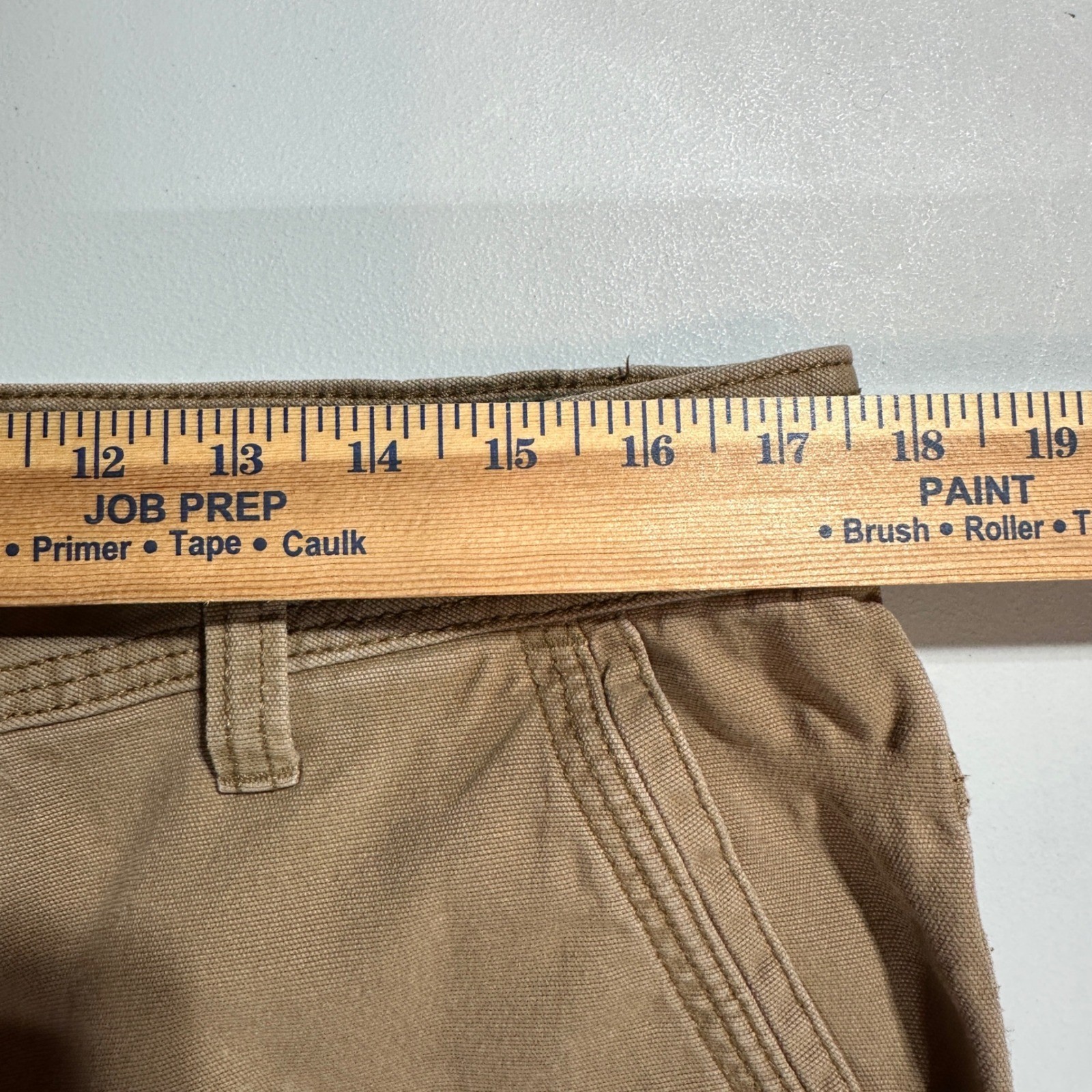 Legendary Outfitters Mens Canvas Utility Pants 34×32 Tan Brown Workwear Trousers