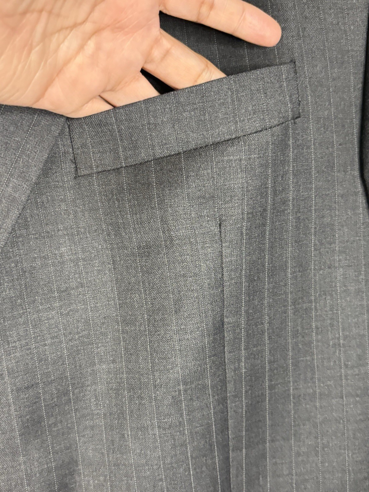 Lauren Ralph Lauren Dark Gray Blazer Mens Sz 44R 2 Button Wool Sport Coat Jacket