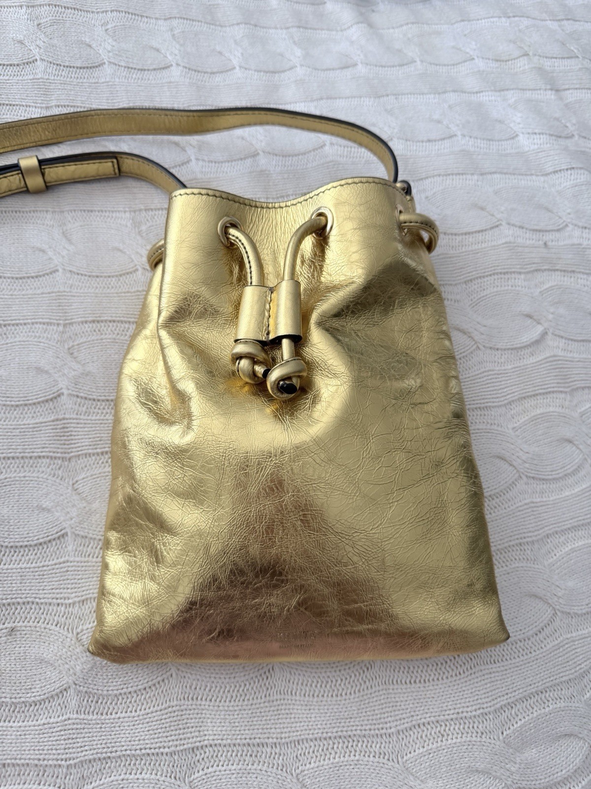 Khaite Greta Gold Bag